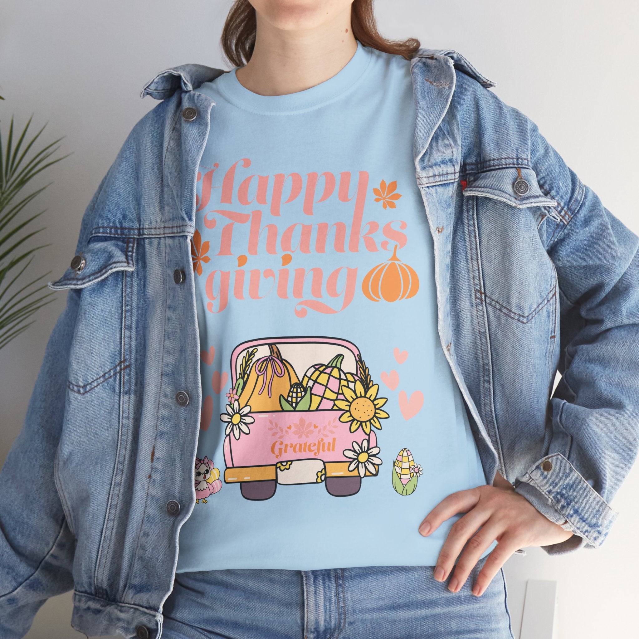 Happy Thanksgiving Unisex Tee | Cozy Autumn Shirt for Family Gatherings, Thanksgiving Celebration, Fall Fashion, Cute Gift Idea