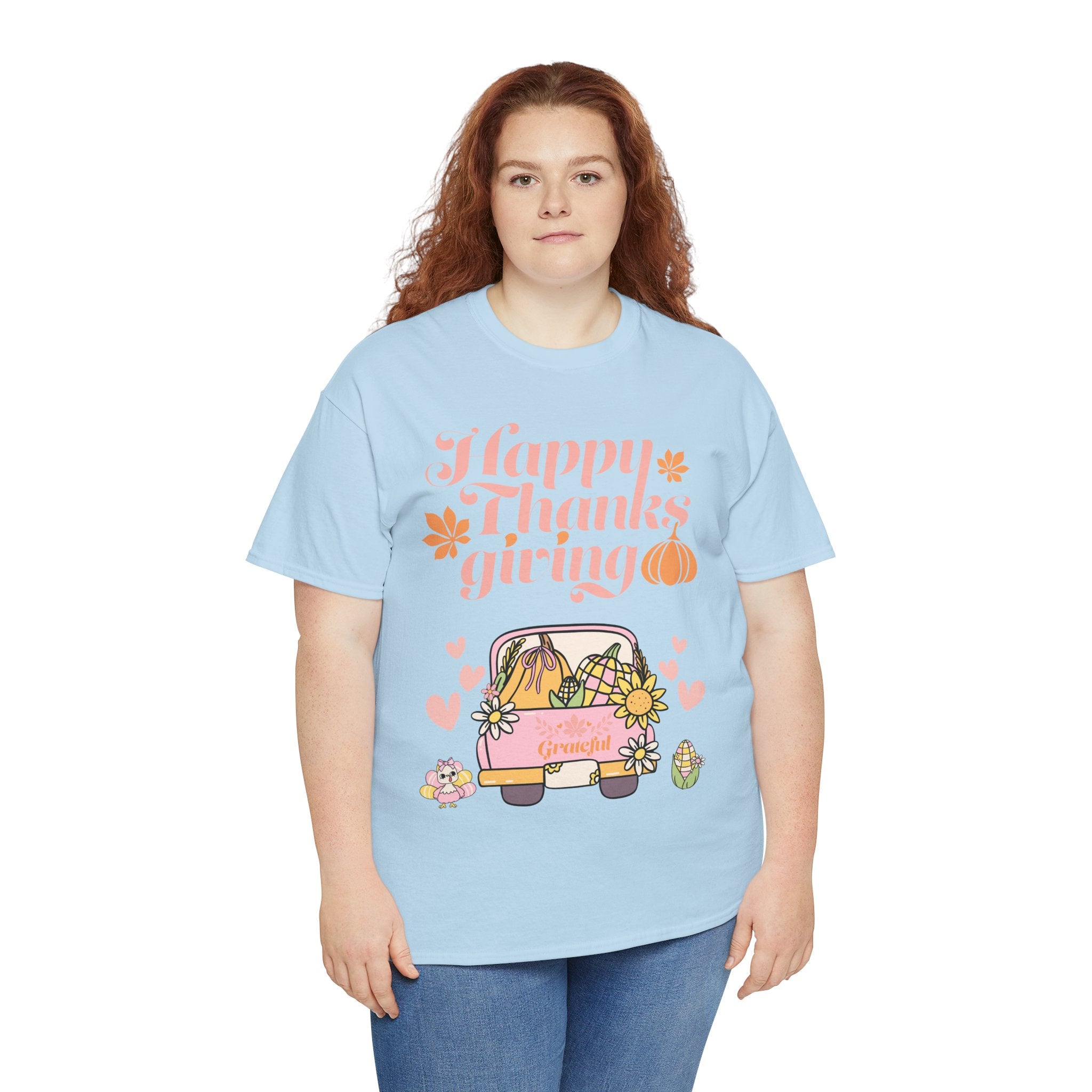 Happy Thanksgiving Unisex Tee | Cozy Autumn Shirt for Family Gatherings, Thanksgiving Celebration, Fall Fashion, Cute Gift Idea