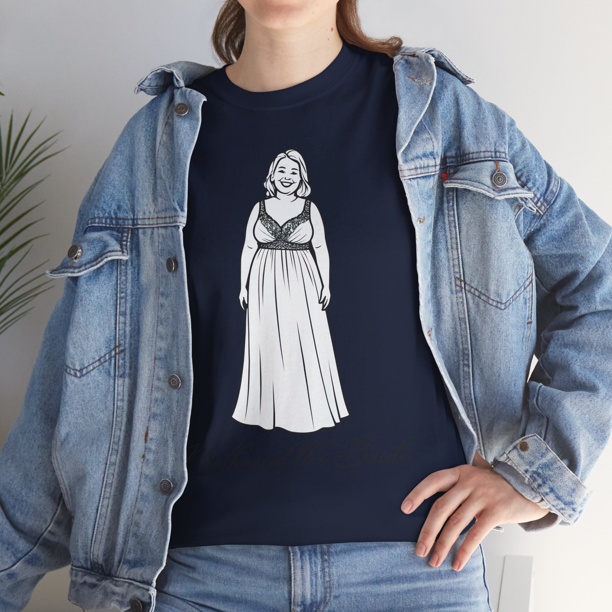 Mother of the Bride Tee, Plus Size Wedding Shirt, Unisex Cotton T-Shirt, Bridal Party Gift, Fun Wedding Day Apparel