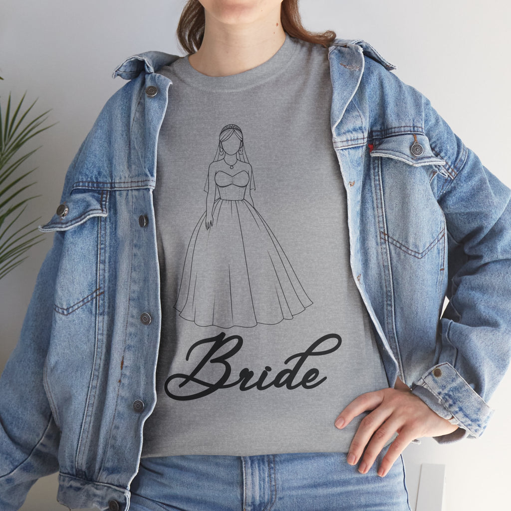 Bride Graphic Unisex Heavy Cotton Tee, Wedding Shirt, Bridal Party Gift, Engagement Celebration, Bride-to-Be Apparel, Wedding Day Outfit