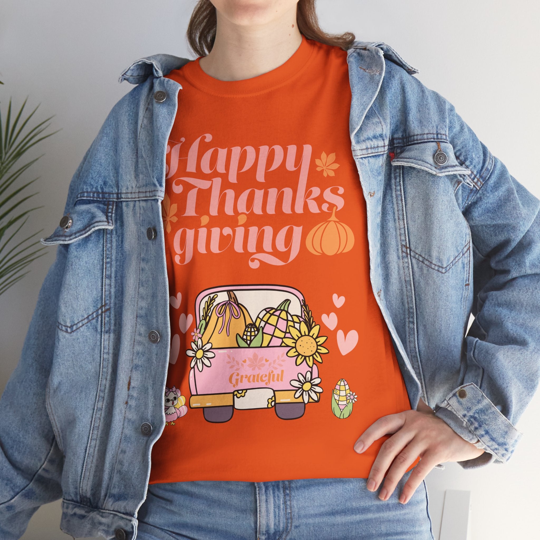 Happy Thanksgiving Unisex Tee | Cozy Autumn Shirt for Family Gatherings, Thanksgiving Celebration, Fall Fashion, Cute Gift Idea