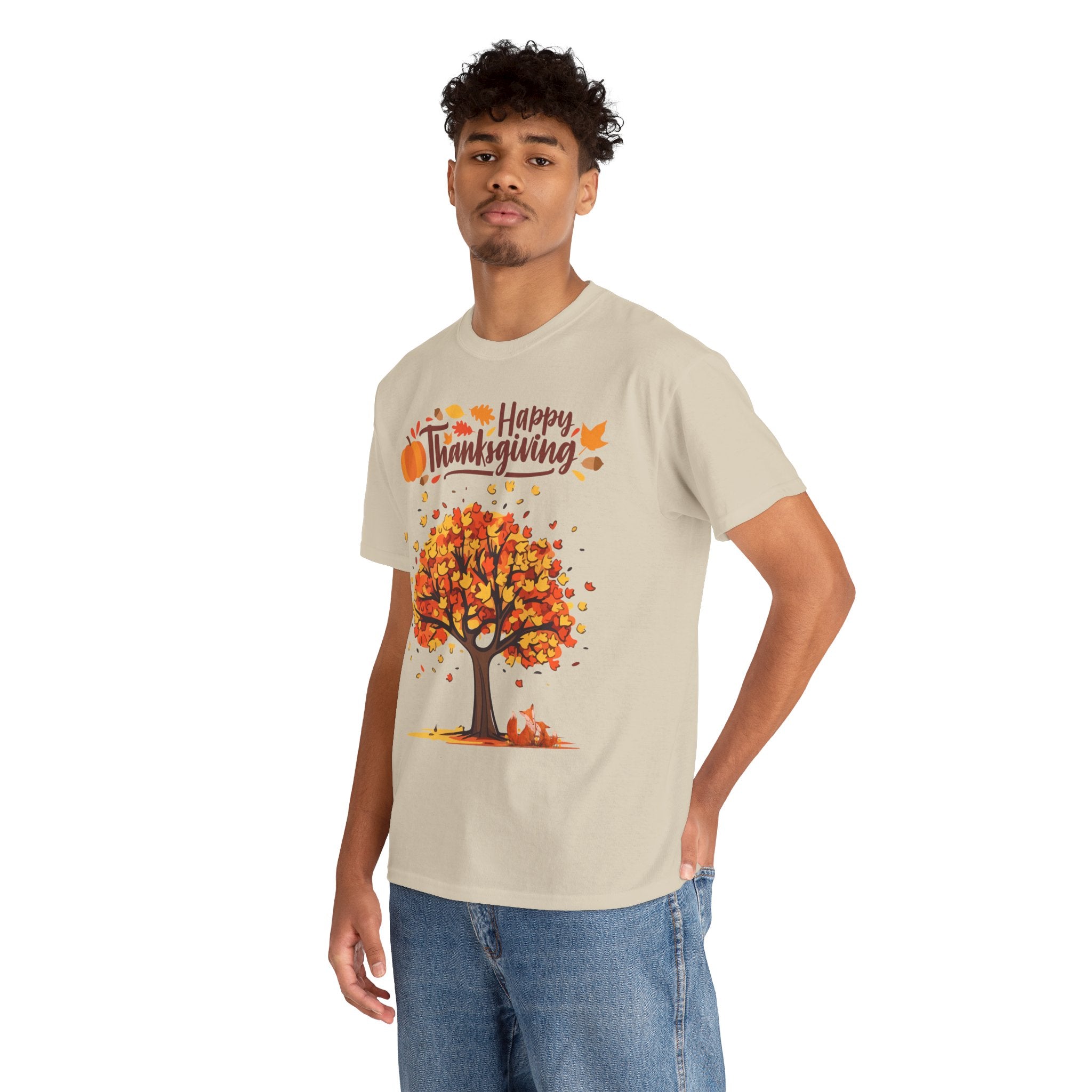 Thanksgiving Tree Tee, Autumn Shirt, Fall Apparel, Family Gathering Top, Seasonal Wear, Thanksgiving Gift