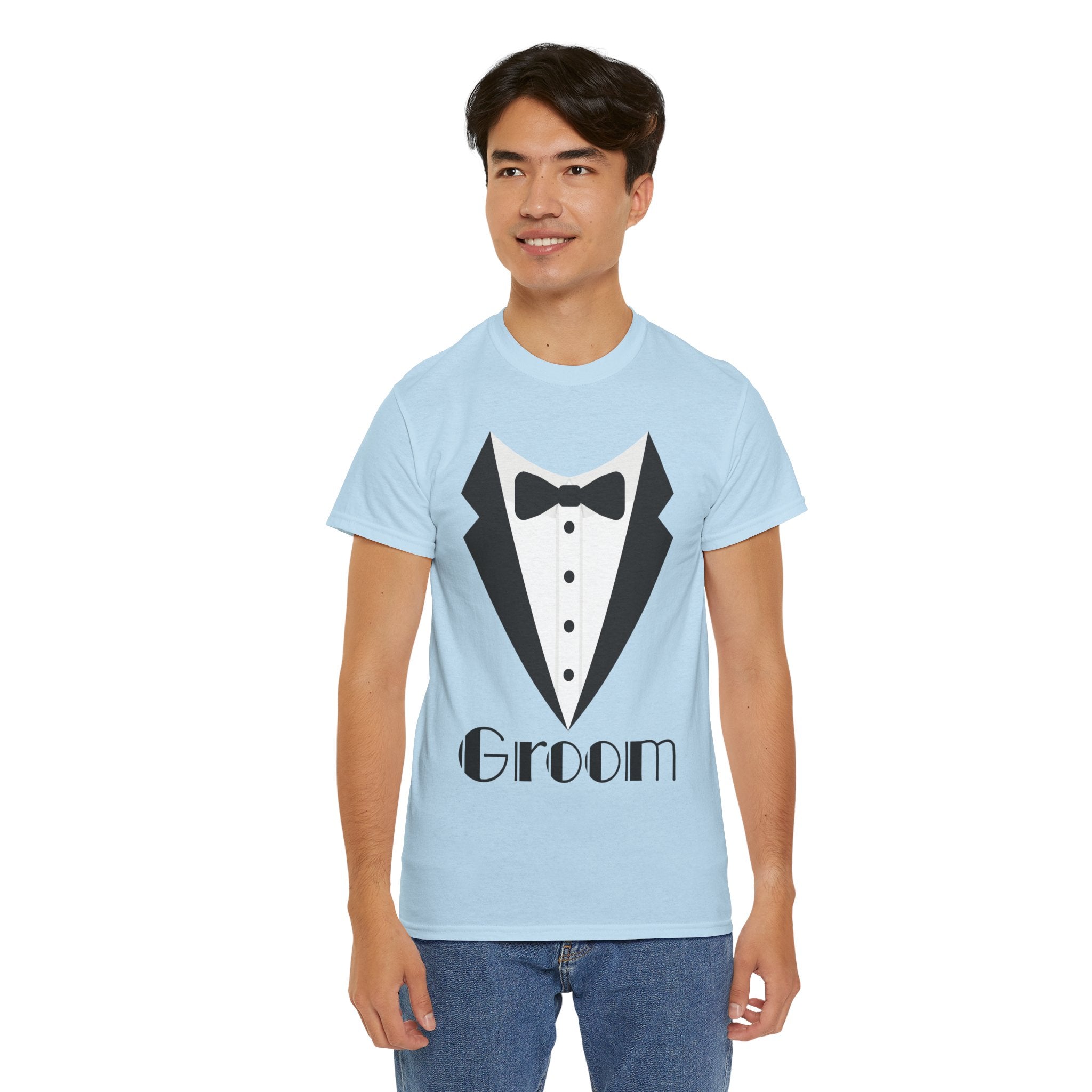 Groom T-Shirt, Unisex Heavy Cotton Tee for Weddings, Bachelor Parties, Groomsmen Gifts, Casual Wear, Bridal Showers