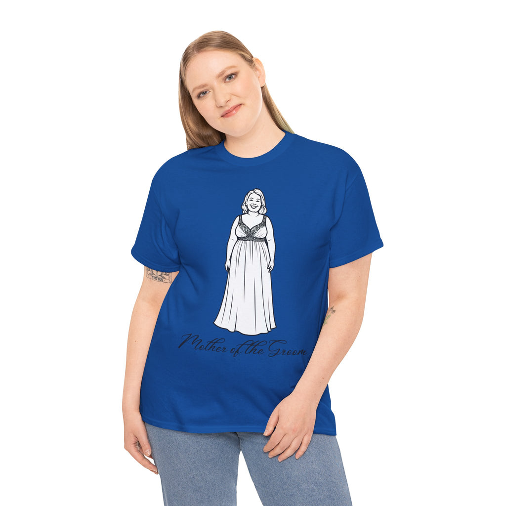 Mother of the Groom Tee, Unisex Cotton T-Shirt for Weddings, Bridal Party Apparel, Gift for Mother, Wedding Day Fashion