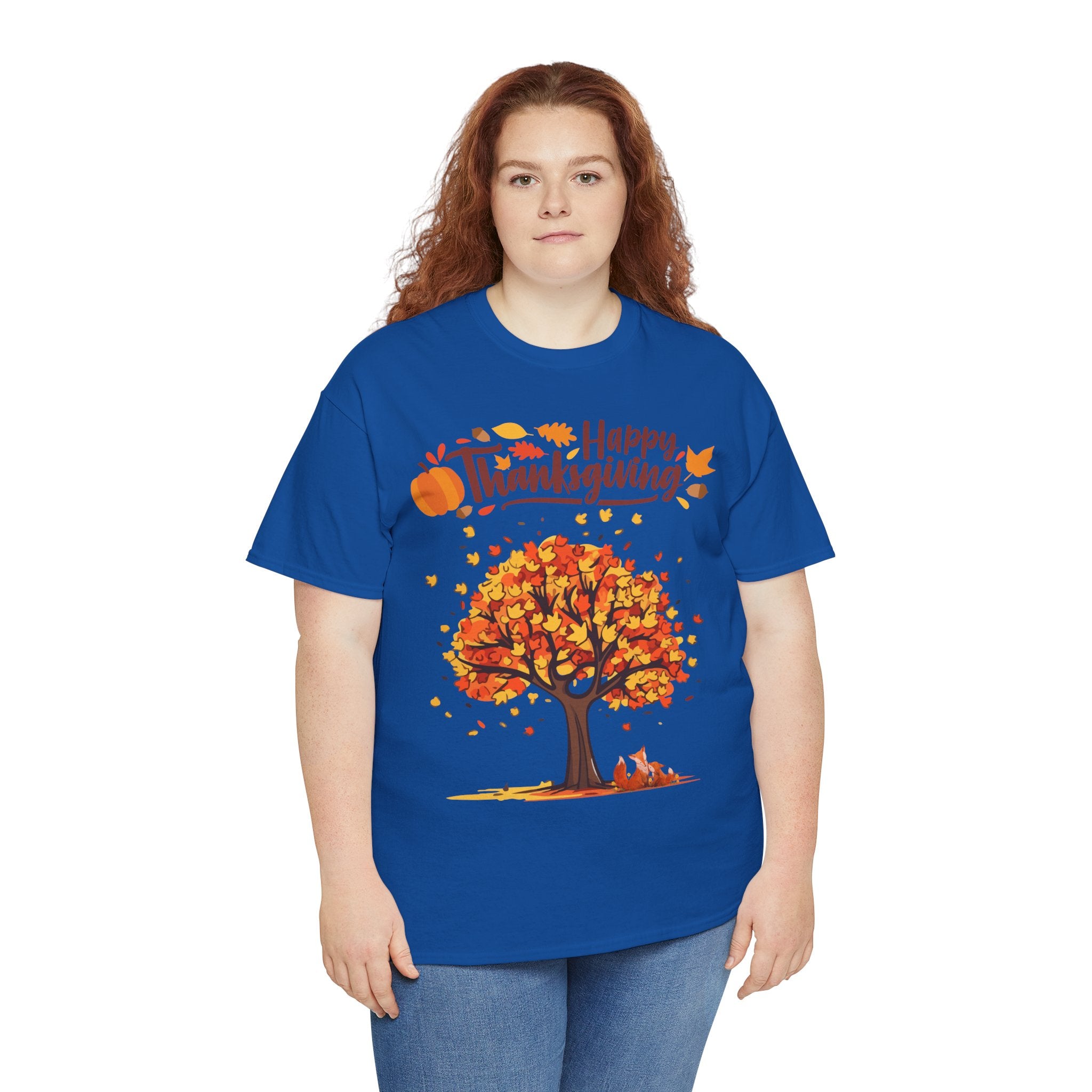 Thanksgiving Tree Tee, Autumn Shirt, Fall Apparel, Family Gathering Top, Seasonal Wear, Thanksgiving Gift