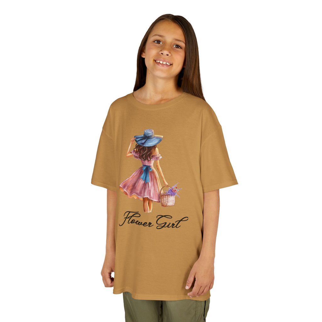 Flower Girl Kids Tee, Cute Kids T-Shirt, Spring Fashion, Outdoor Playwear, Children's Gift, Floral Design