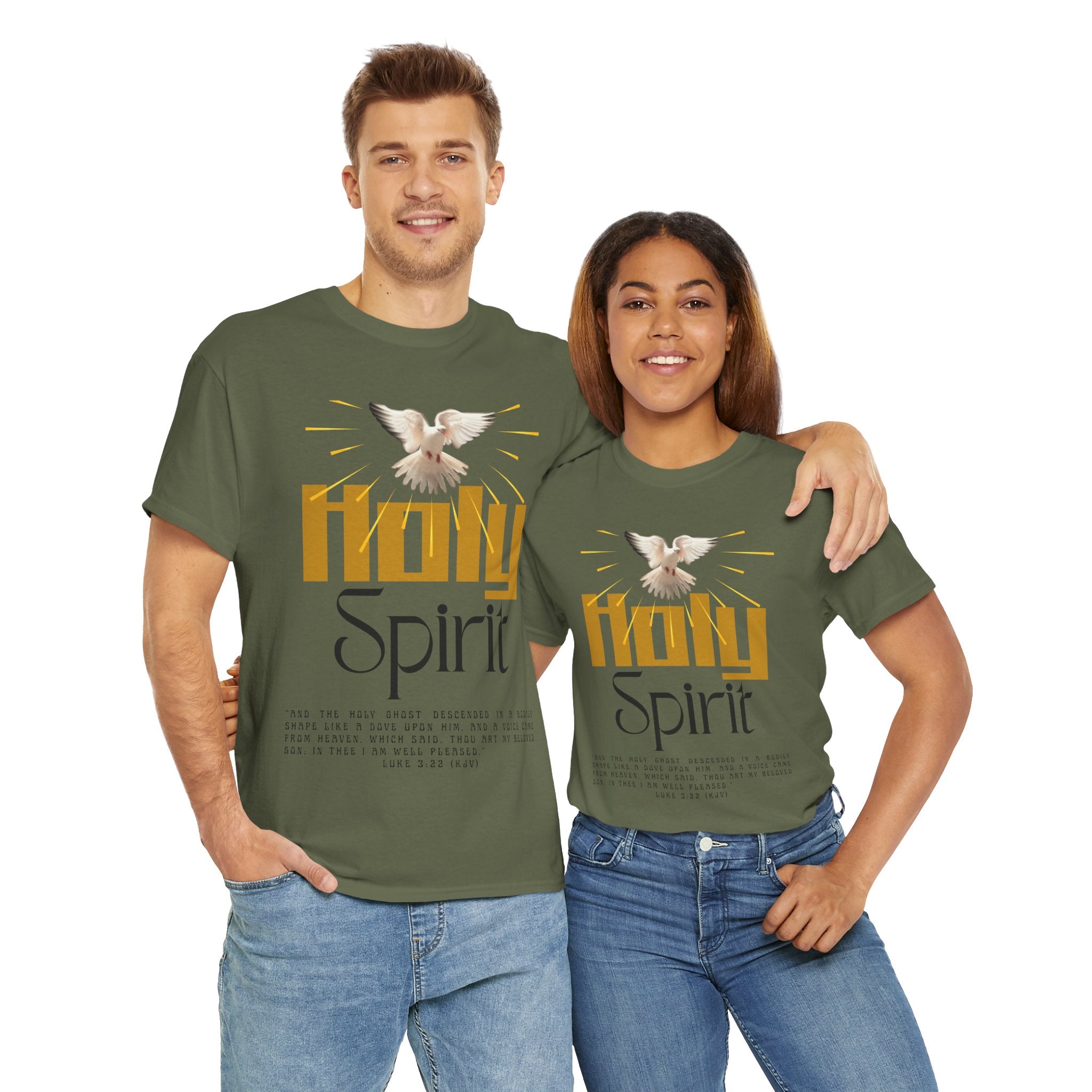 Christian T-shirts, Holy Spirit Unisex Heavy Cotton Tee, Inspirational T-Shirt for Faith Celebration, Christian Gift, Spiritual Attire, Religious Apparel