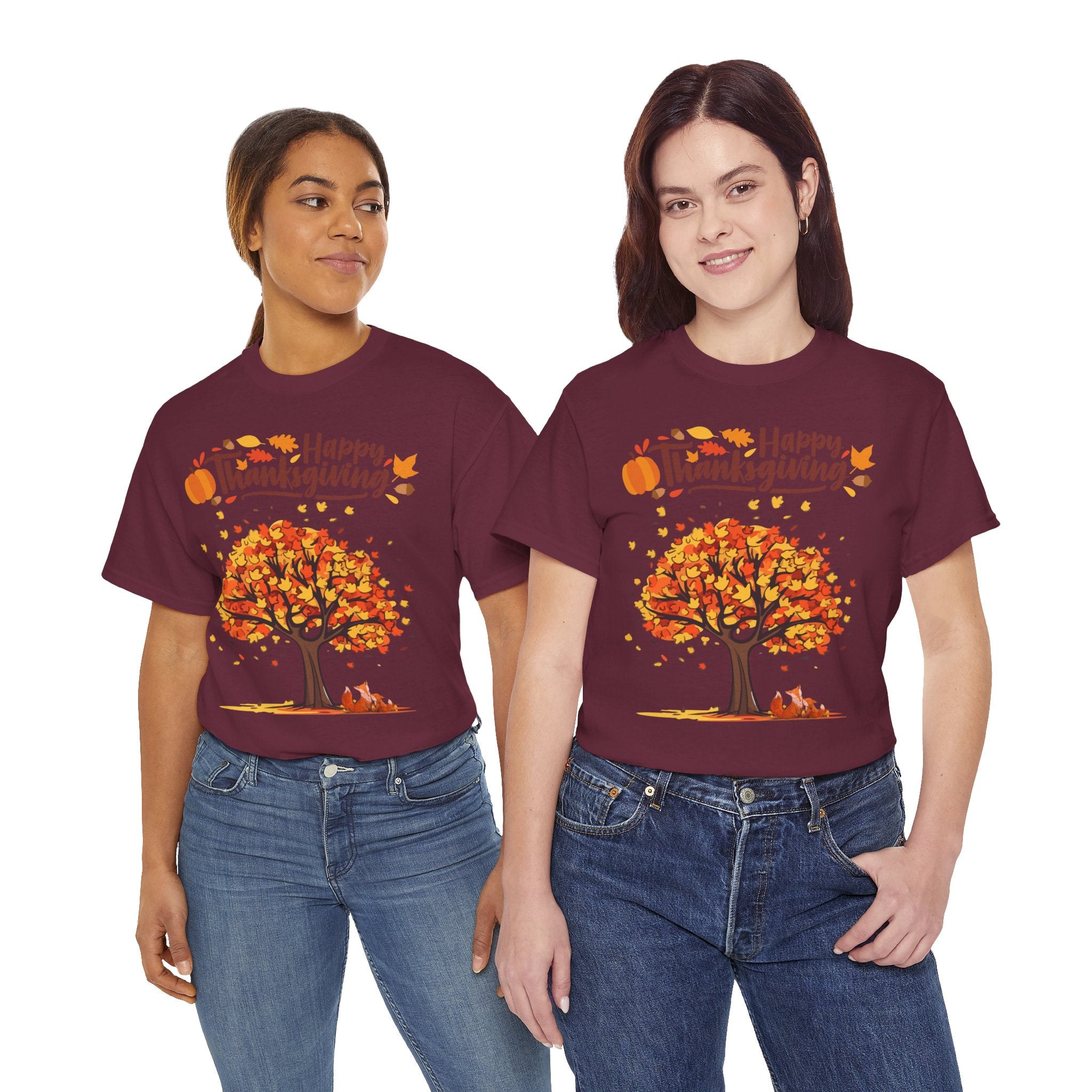 Thanksgiving Tree Tee, Autumn Shirt, Fall Apparel, Family Gathering Top, Seasonal Wear, Thanksgiving Gift