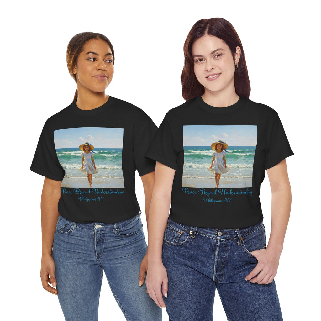 Serene Beach Vibes Tee for Summer Days, Top for Women, Casual Wear, Gifts for Beach Lovers, Vacay Essentials