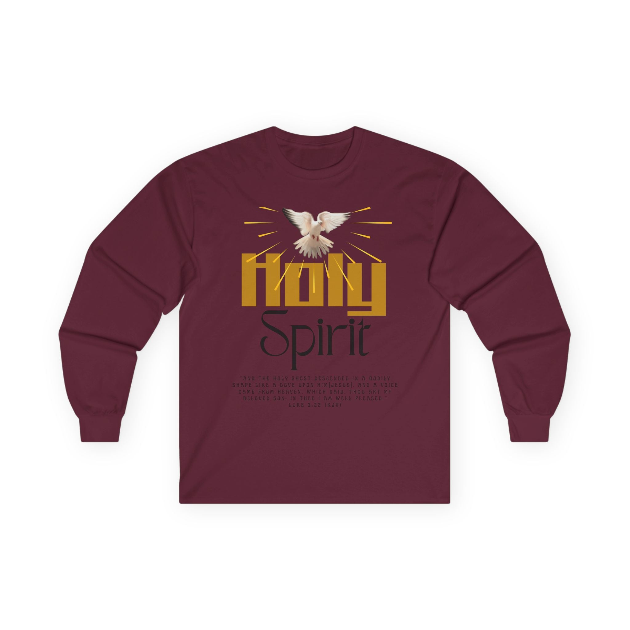 Holy Spirit Long Sleeve Tee - Faith Shirt, Religious Apparel, Spiritual Gift, Easter Wear, Christian Clothing