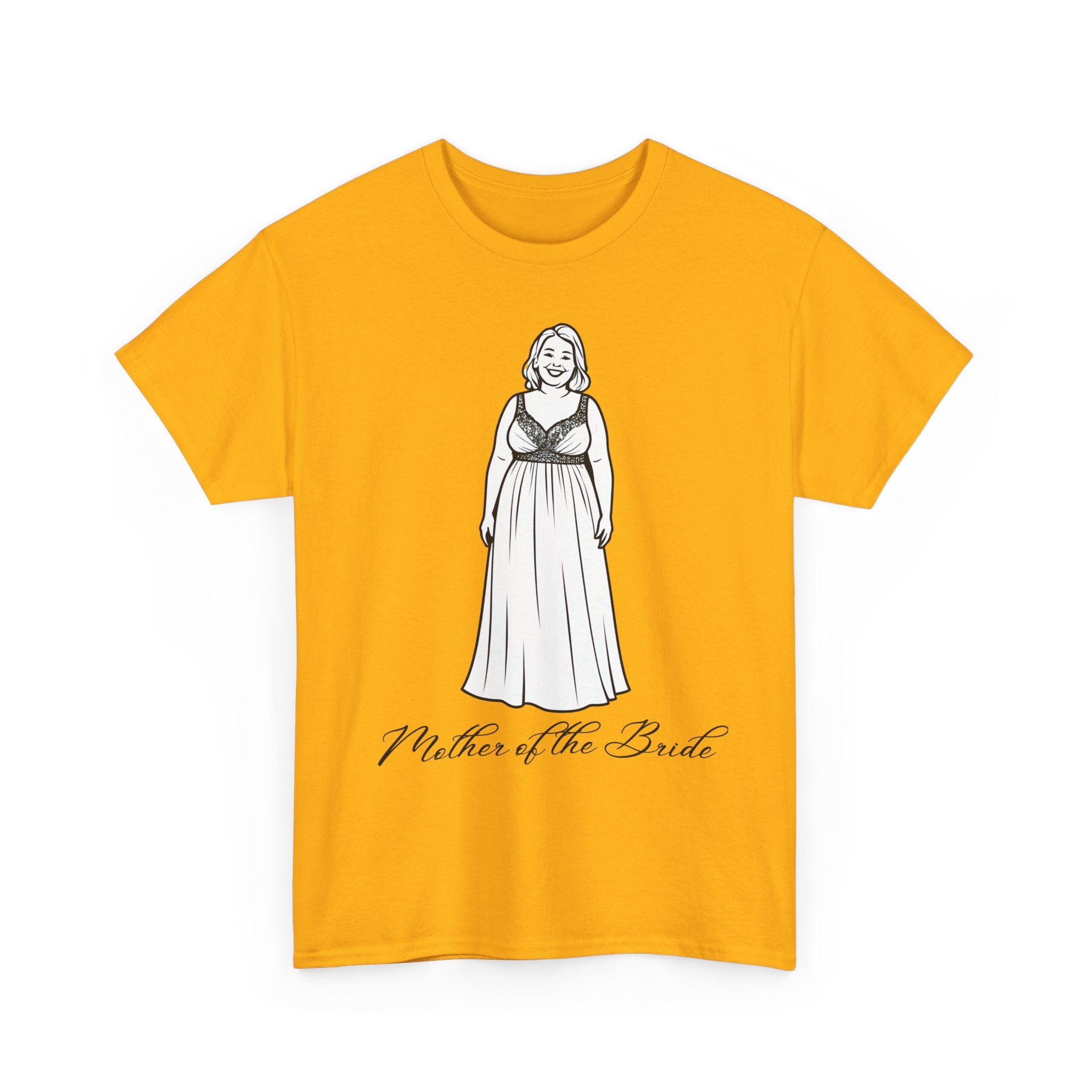 Mother of the Bride Tee, Plus Size Wedding Shirt, Unisex Cotton T-Shirt, Bridal Party Gift, Fun Wedding Day Apparel