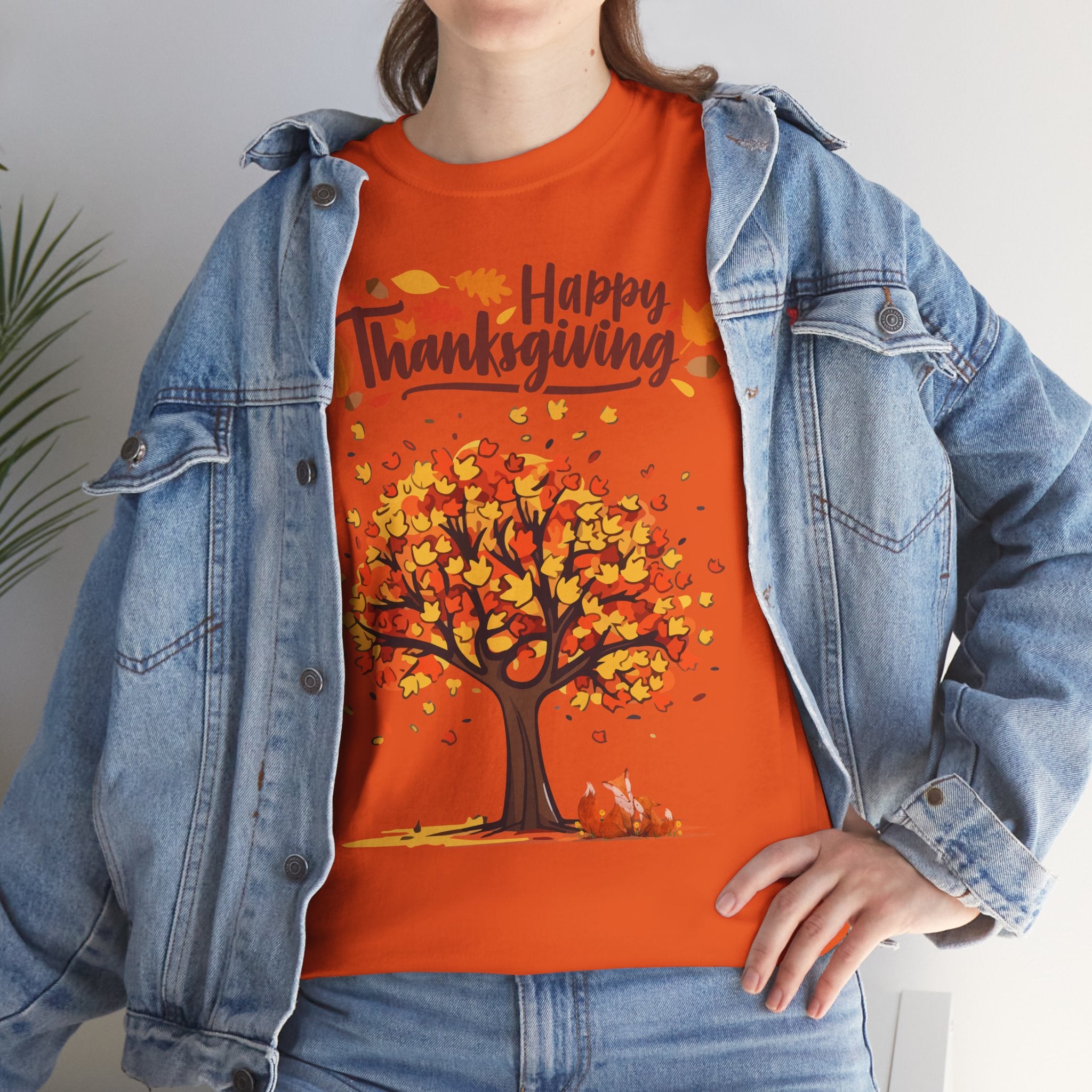 Thanksgiving Tree Tee, Autumn Shirt, Fall Apparel, Family Gathering Top, Seasonal Wear, Thanksgiving Gift
