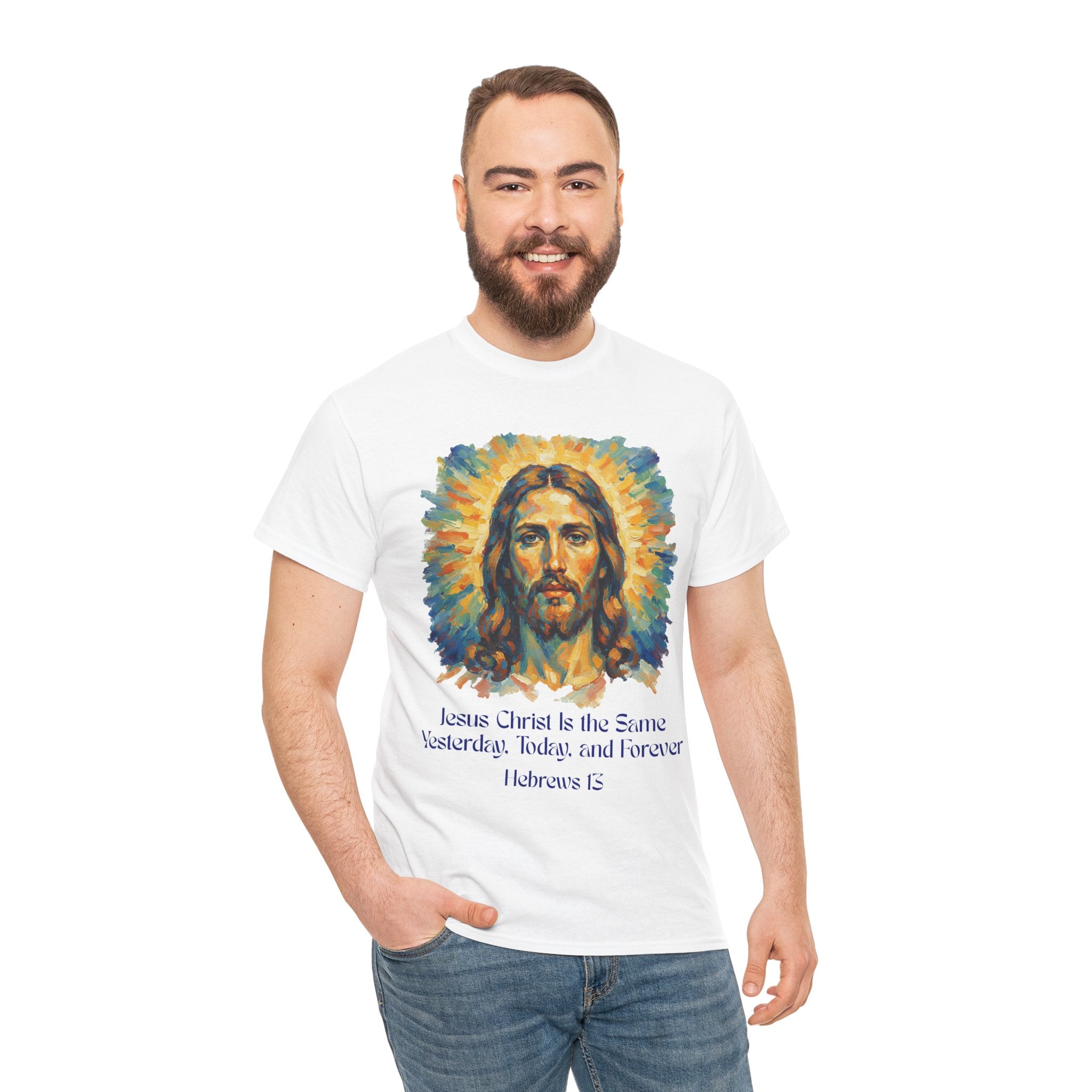 Jesus Portrait – Van Gogh Inspired Style Religious Inspirational Tee - Jesus Christ Design, Faith Shirt, Christian Clothing, Birthday Gift, Everyday Wear