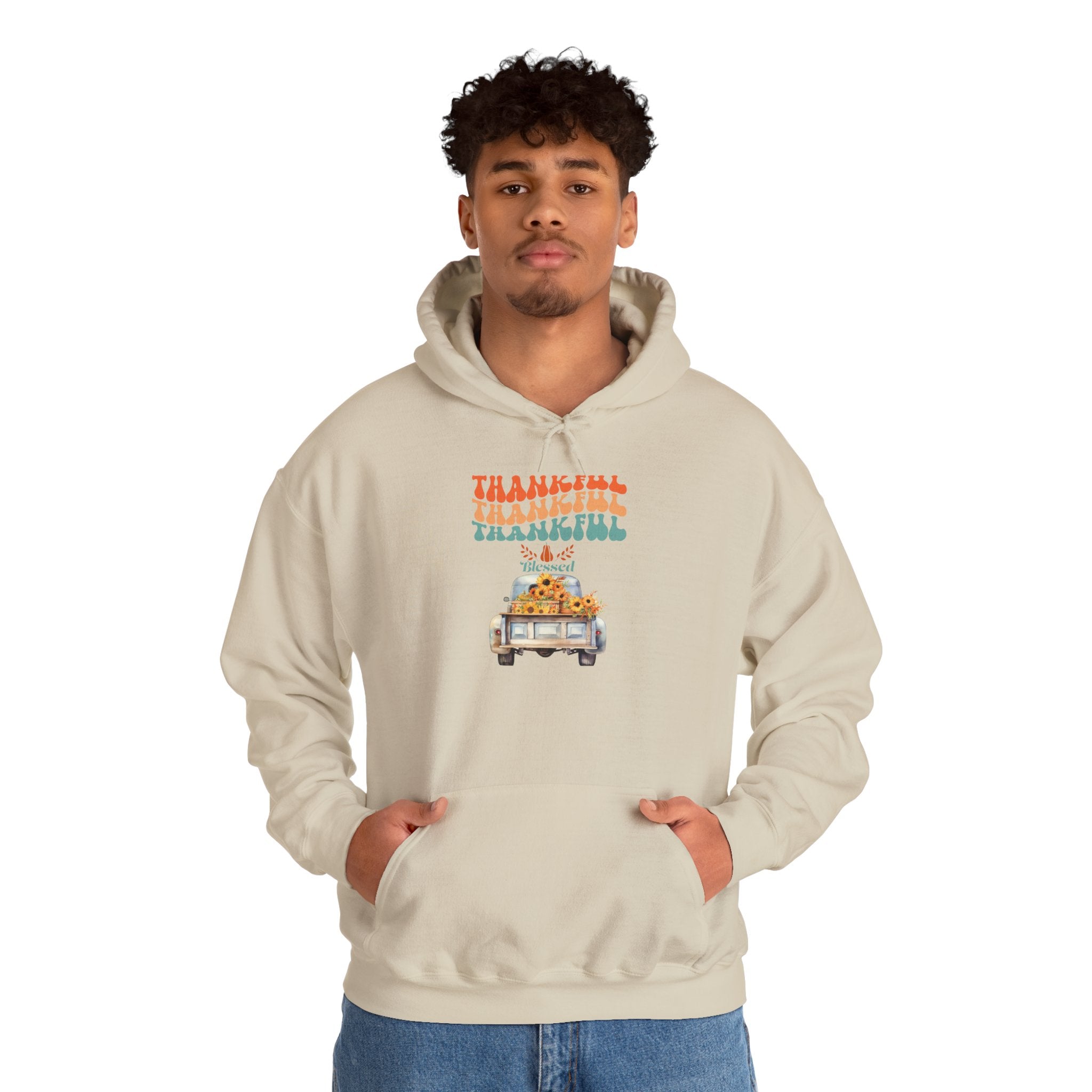 Thankful Vintage Hoodie - Cozy Unisex Sweatshirt for Fall, Thanksgiving Gathering, Gift, Casual Wear, Layering