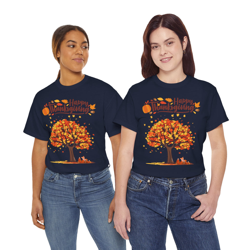 Thanksgiving Tree Tee, Autumn Shirt, Fall Apparel, Family Gathering Top, Seasonal Wear, Thanksgiving Gift