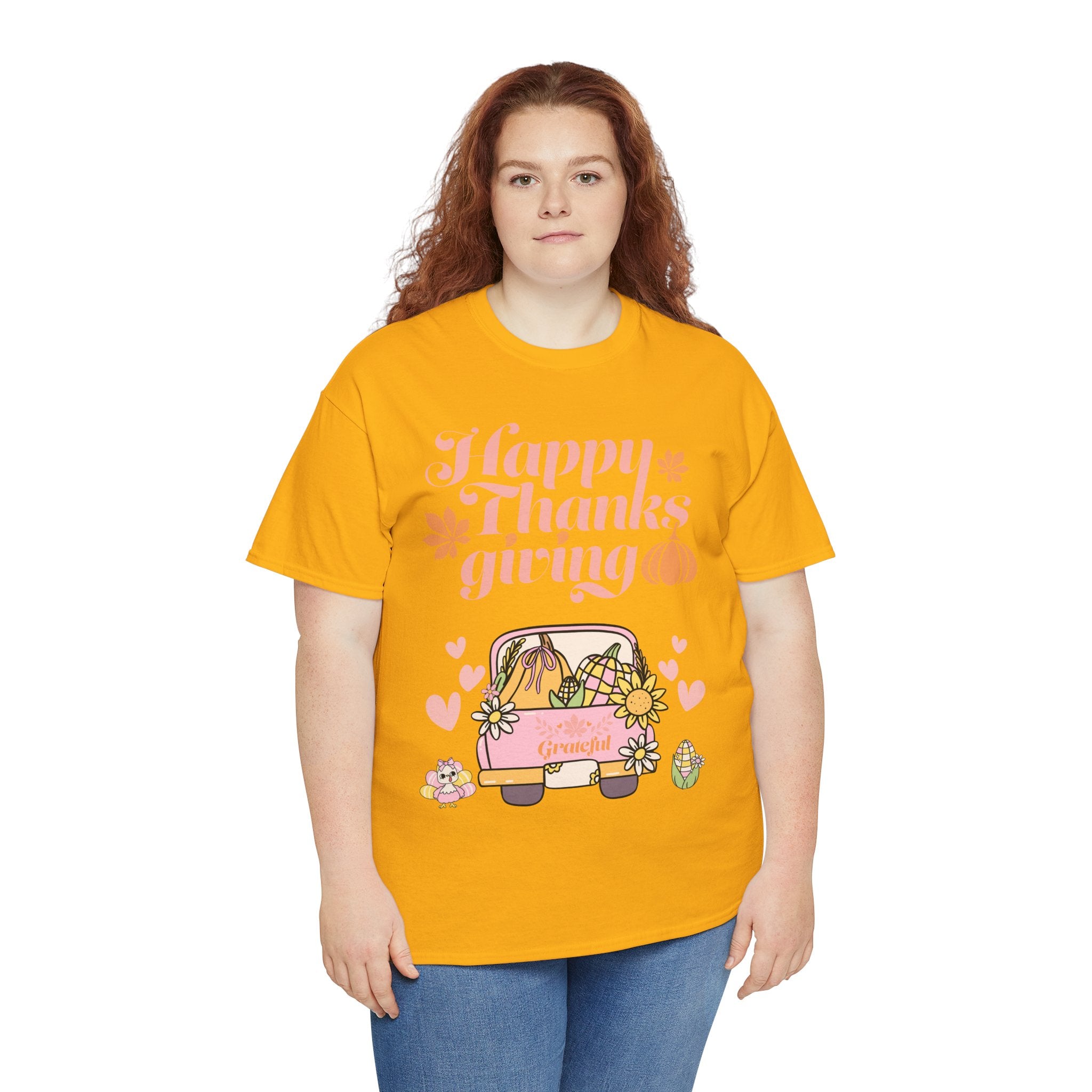 Happy Thanksgiving Unisex Tee | Cozy Autumn Shirt for Family Gatherings, Thanksgiving Celebration, Fall Fashion, Cute Gift Idea