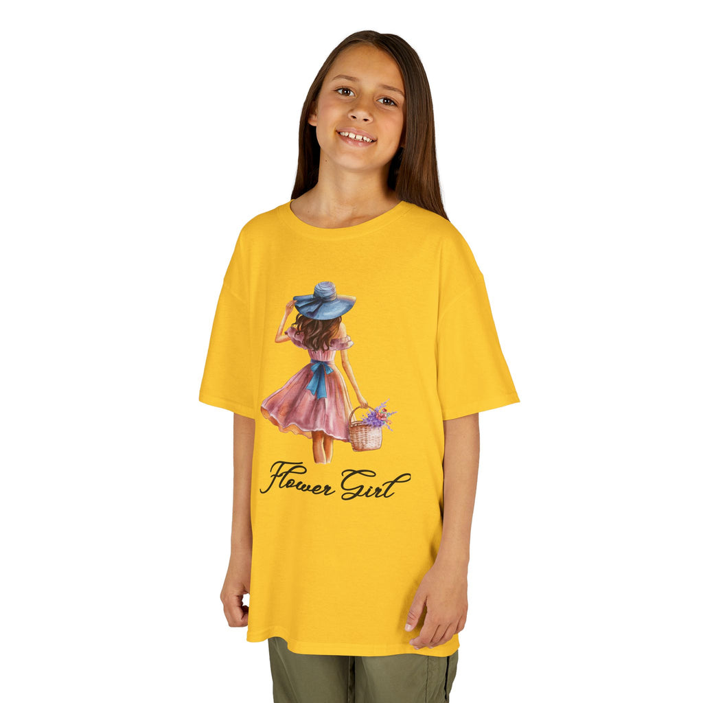 Flower Girl Kids Tee, Cute Kids T-Shirt, Spring Fashion, Outdoor Playwear, Children's Gift, Floral Design