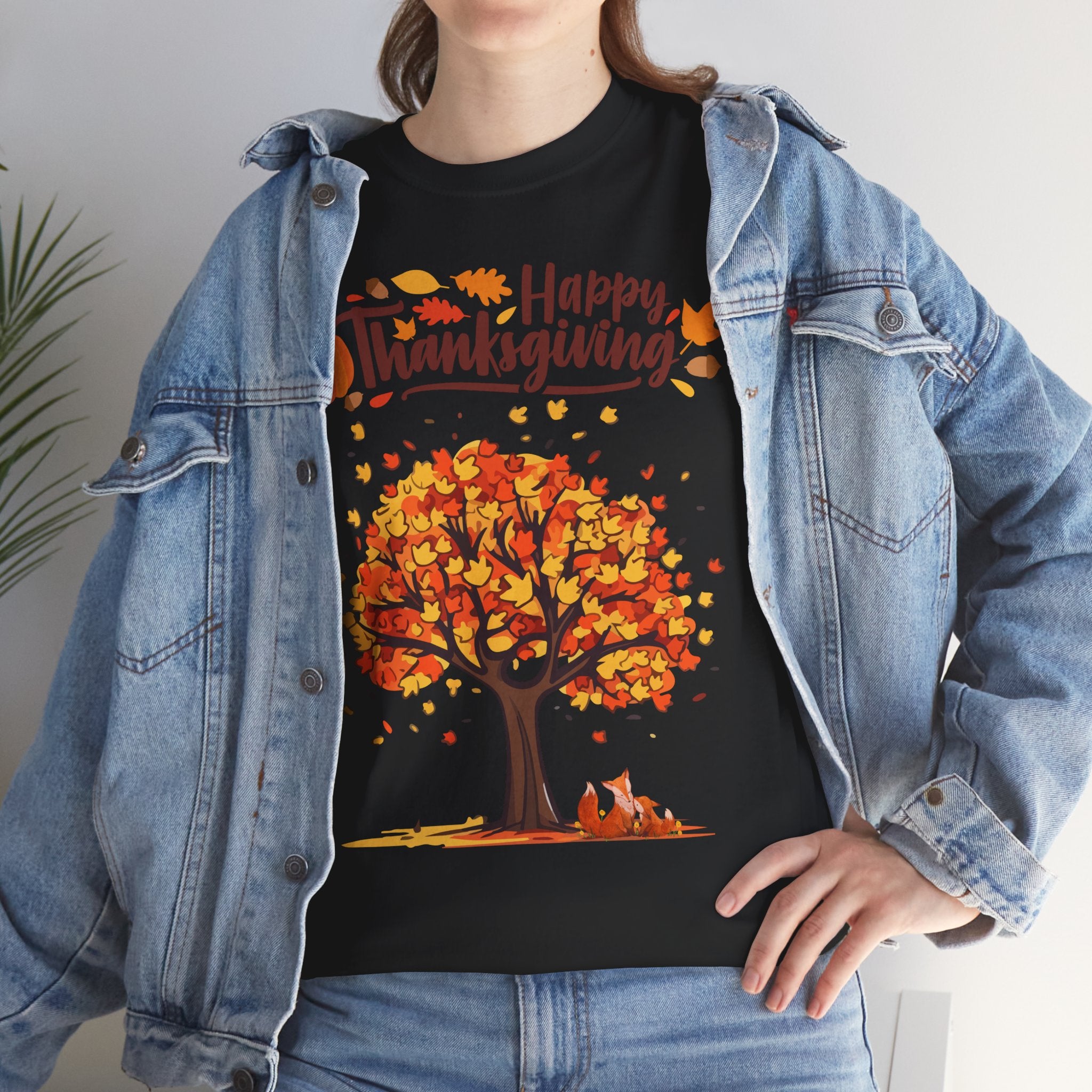 Thanksgiving Tree Tee, Autumn Shirt, Fall Apparel, Family Gathering Top, Seasonal Wear, Thanksgiving Gift