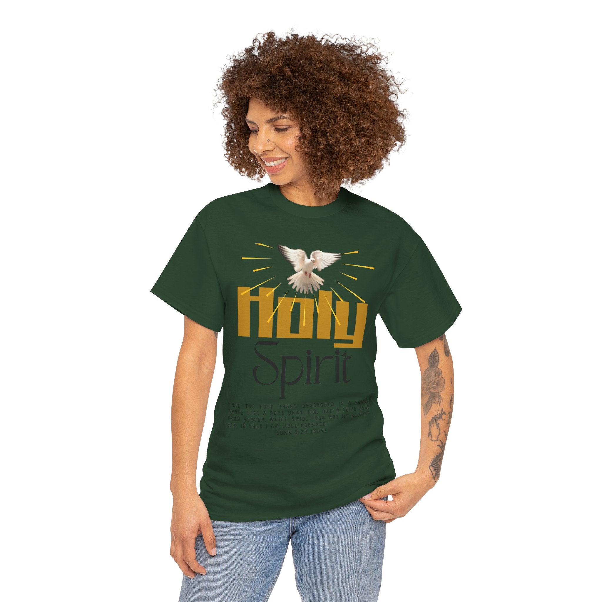 Christian T-shirts, Holy Spirit Unisex Heavy Cotton Tee, Inspirational T-Shirt for Faith Celebration, Christian Gift, Spiritual Attire, Religious Apparel
