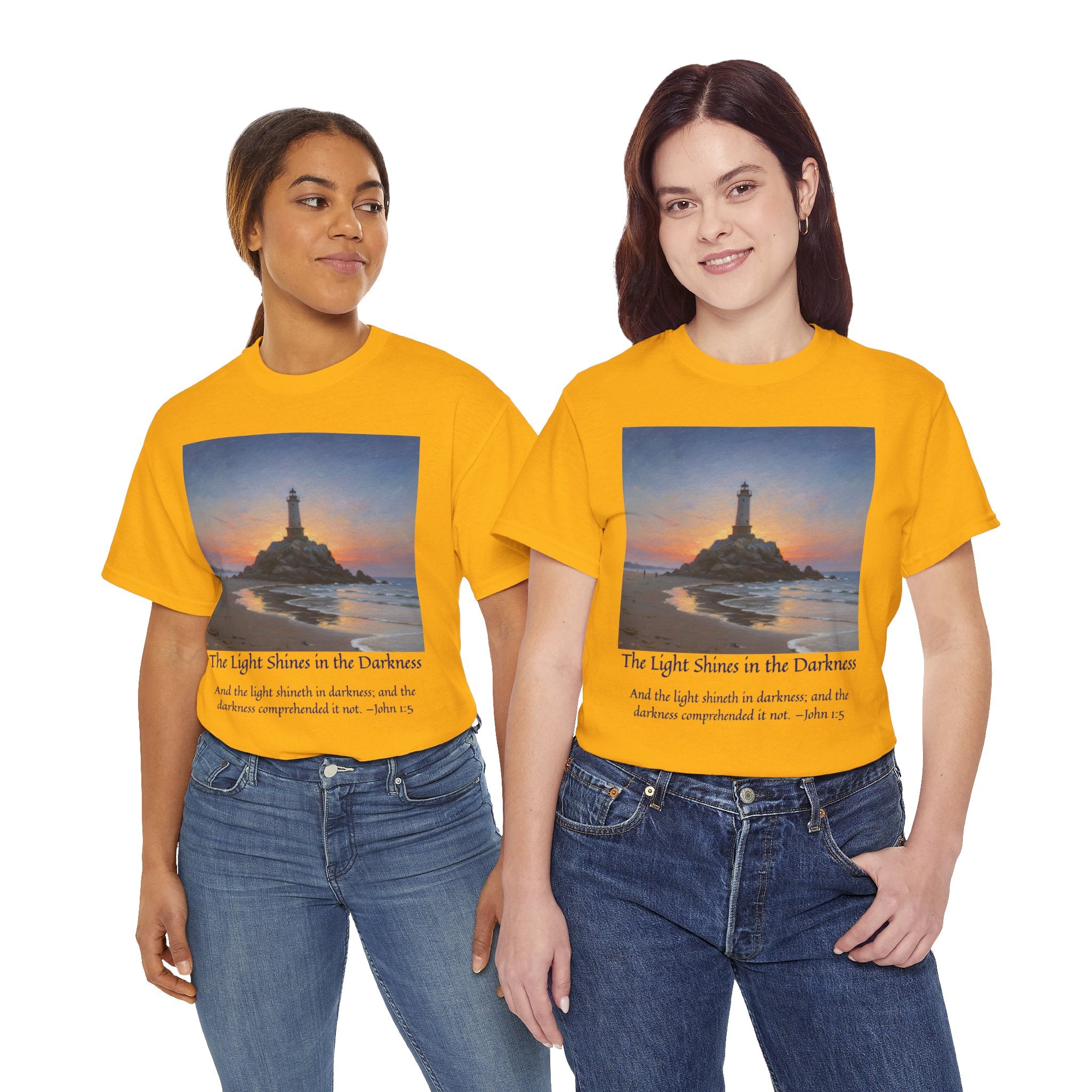 Light in Darkness Unisex Cotton Tee-inspired by Monet, Inspirational Shirt, Bible Verse Tee, Faith-Based Apparel, Perfect Gift for All Occasions