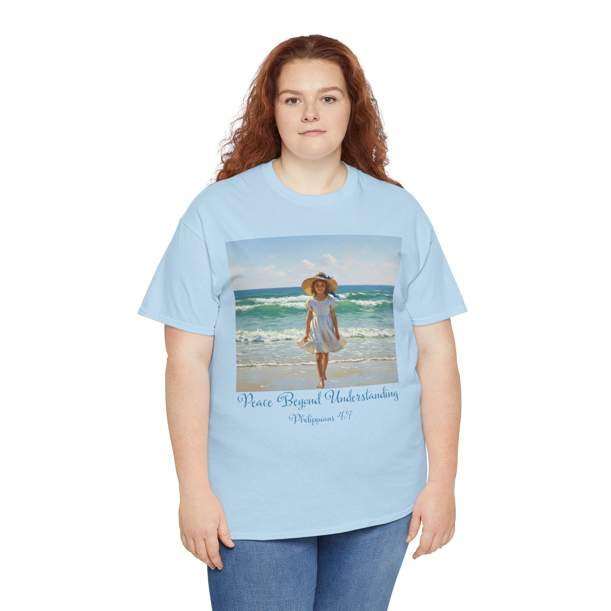 Serene Beach Vibes Tee for Summer Days, Top for Women, Casual Wear, Gifts for Beach Lovers, Vacay Essentials