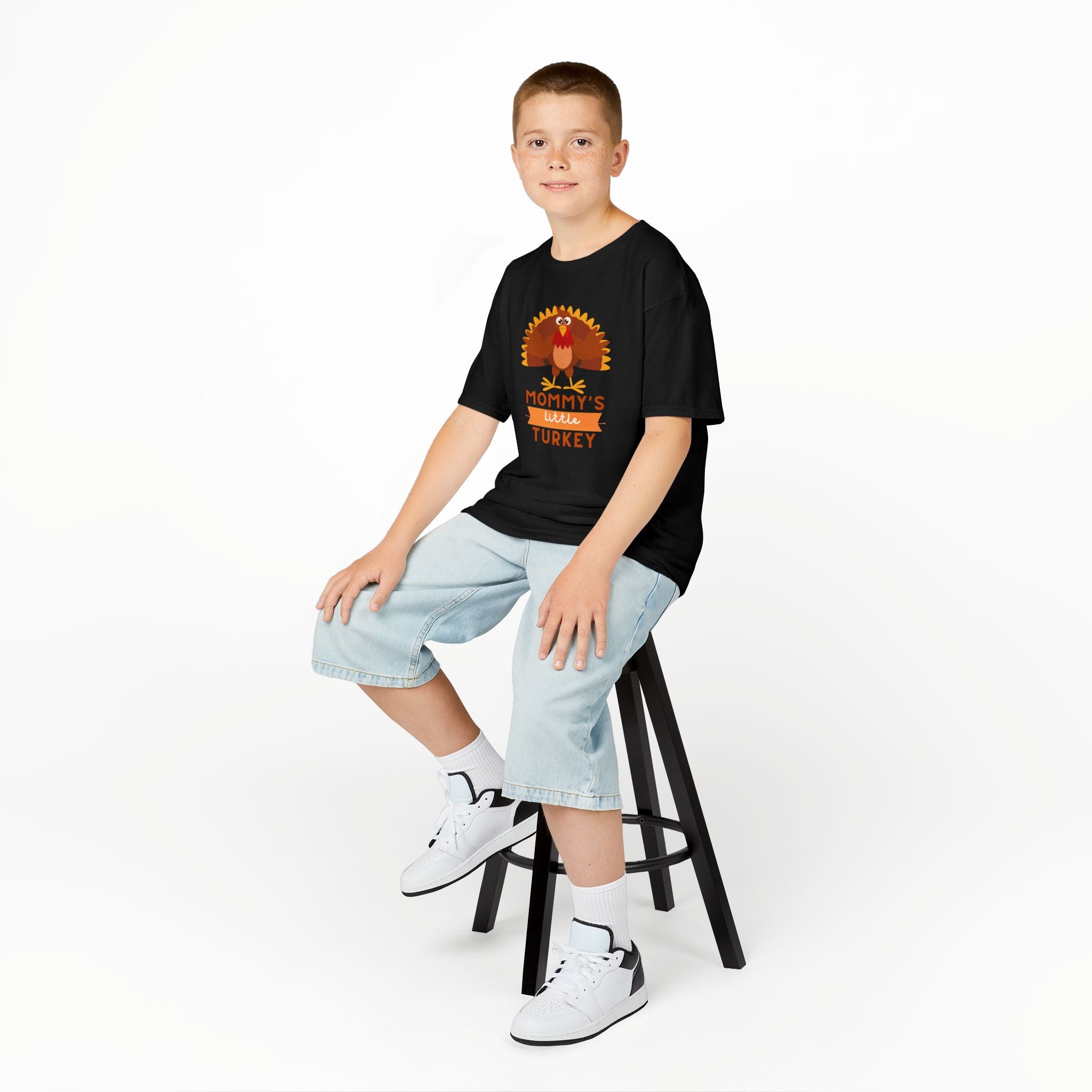 Mommy's Little Turkey Kids Tee - Thanksgiving Gift, Holiday Apparel, Cute Kids Clothing, Family Gathering, Kid's Casual Wear