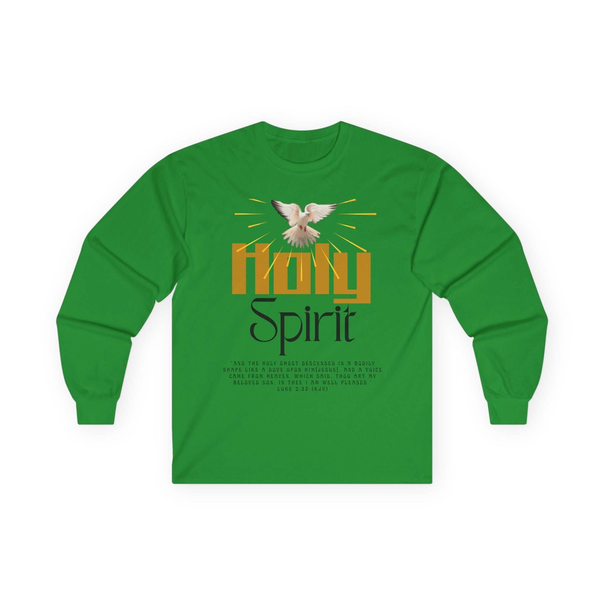 Holy Spirit Long Sleeve Tee - Faith Shirt, Religious Apparel, Spiritual Gift, Easter Wear, Christian Clothing