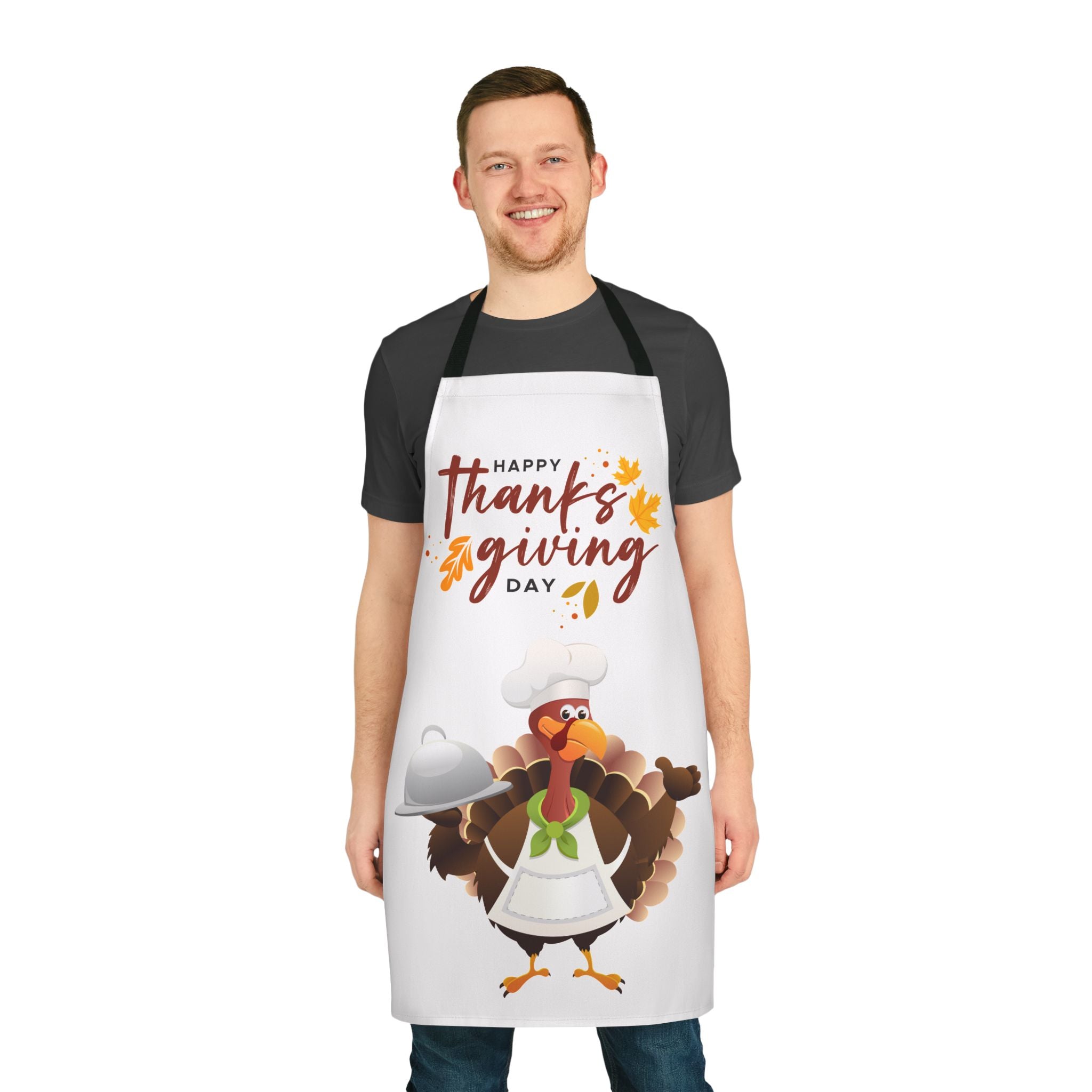 Thanksgiving Apron with 5-Color Straps, Festive Cooking Gift for Chefs, Family Gatherings, Holiday Baking, Turkey Day Essentials
