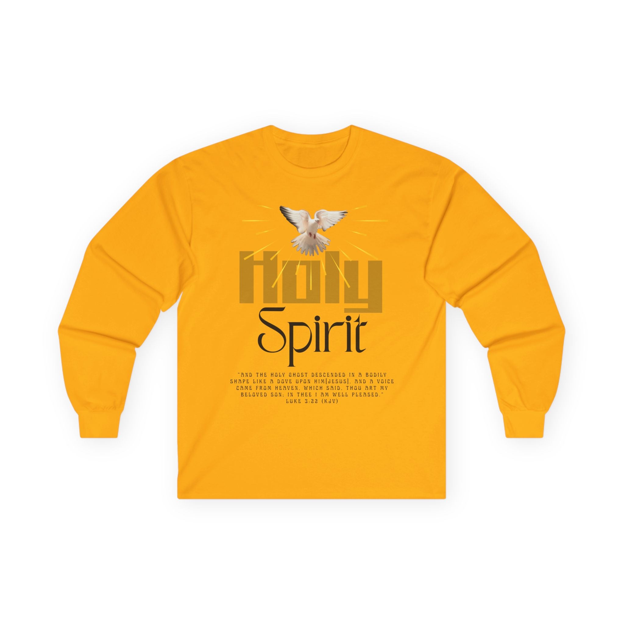 Holy Spirit Long Sleeve Tee - Faith Shirt, Religious Apparel, Spiritual Gift, Easter Wear, Christian Clothing