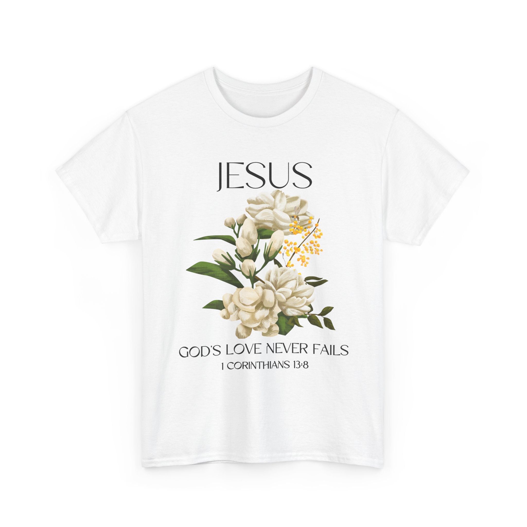 Faith-Inspired Unisex Heavy Cotton Tee - 'God's Love Never Fails' | Christian Apparel, Religious T-Shirt, Gift for Believers, [...]