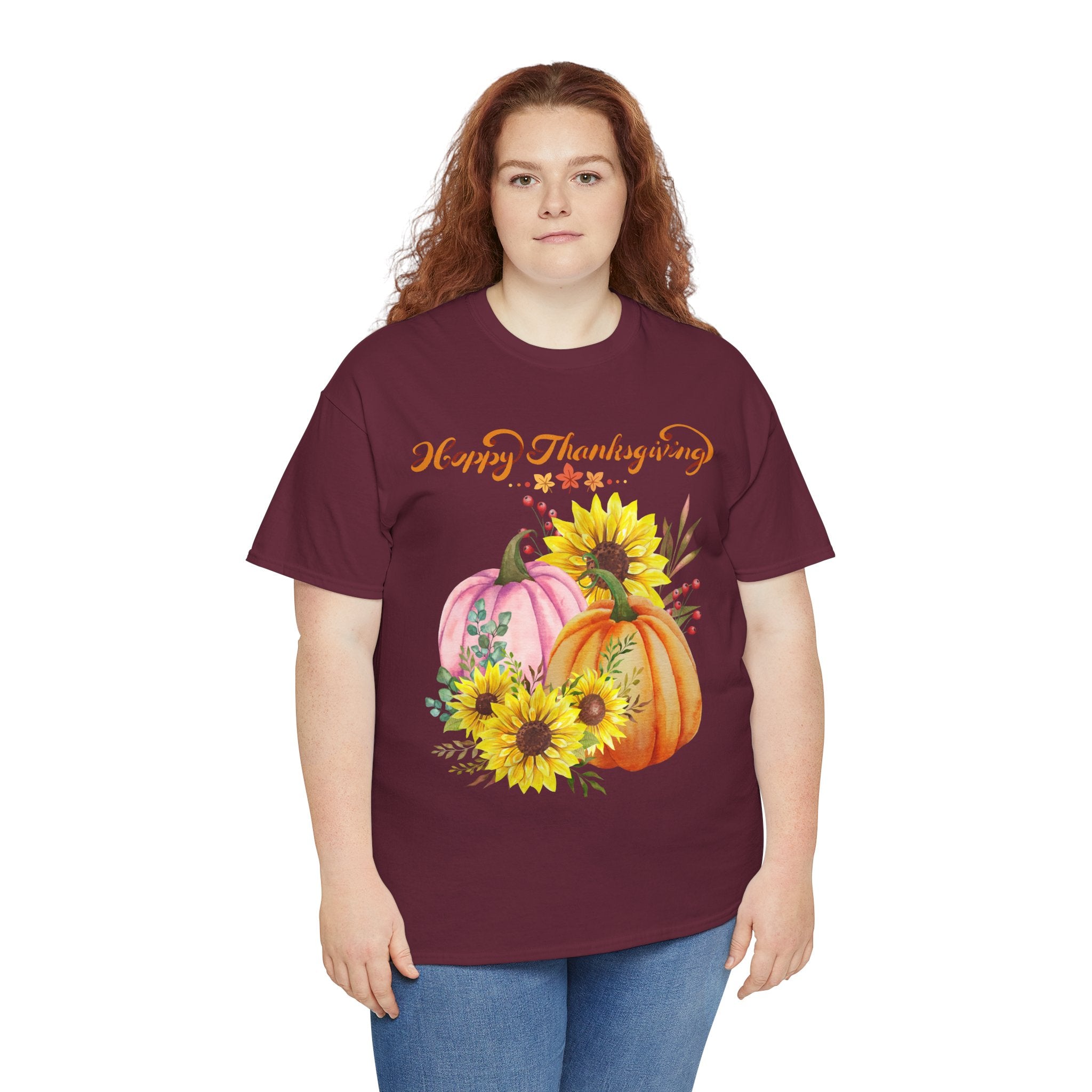 Thanksgiving T-shirts, Pumpkin Tee, Autumn Shirt, Unisex Fall Apparel, Holiday Gift, Cozy Outfit, Harvest Festival Clothing