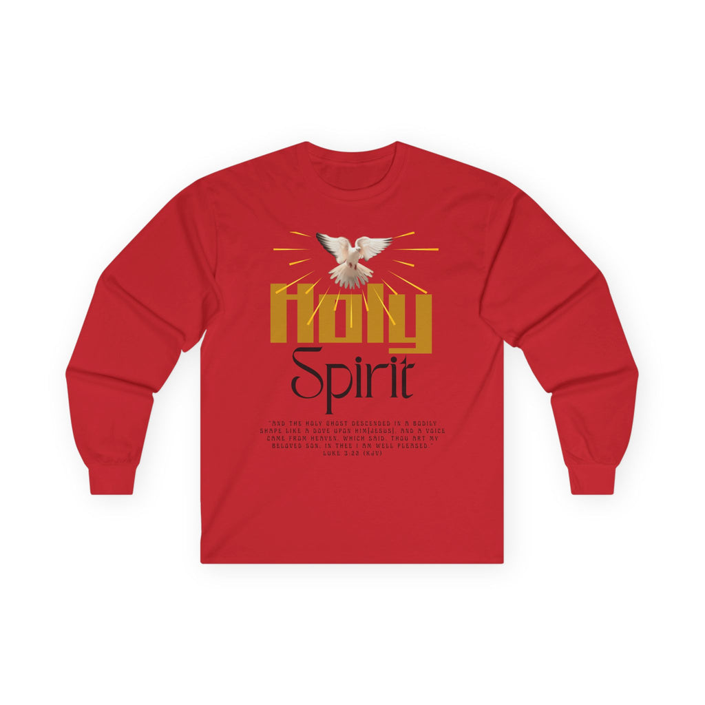 Holy Spirit Long Sleeve Tee - Faith Shirt, Religious Apparel, Spiritual Gift, Easter Wear, Christian Clothing