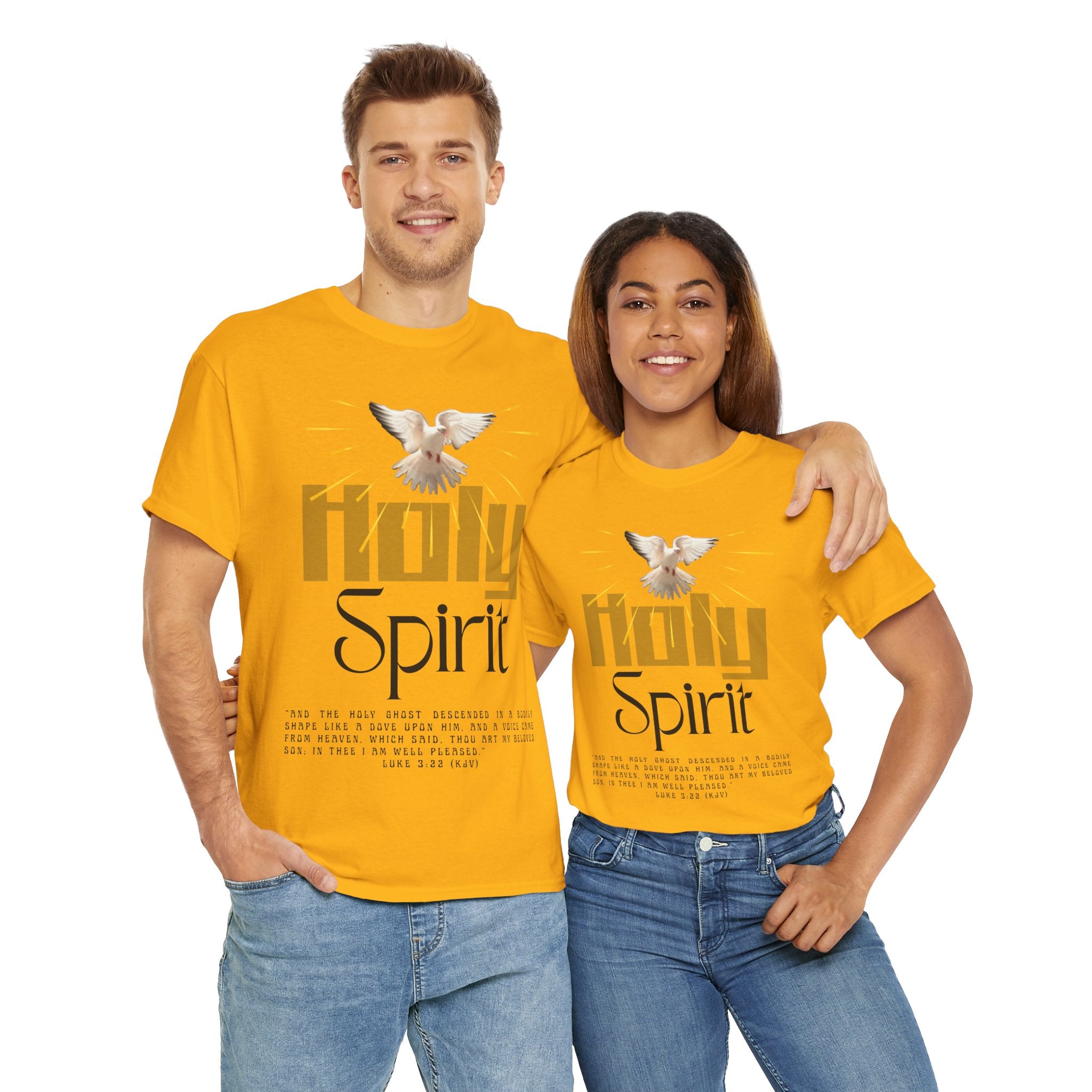 Christian T-shirts, Holy Spirit Unisex Heavy Cotton Tee, Inspirational T-Shirt for Faith Celebration, Christian Gift, Spiritual Attire, Religious Apparel