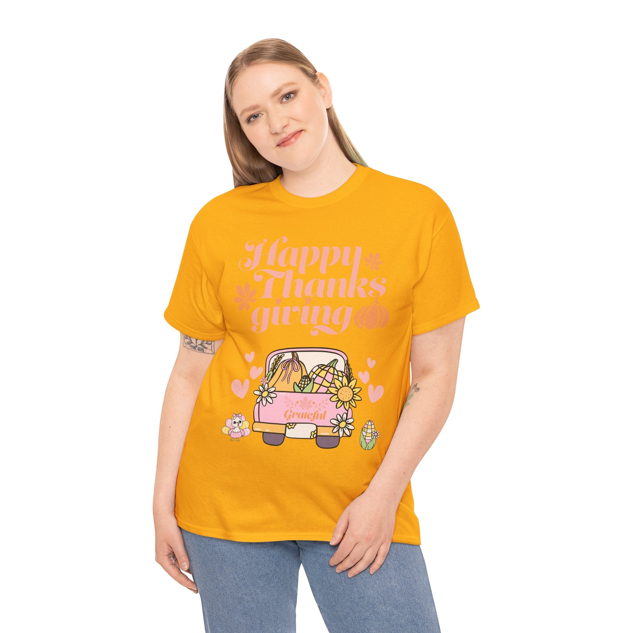 Happy Thanksgiving Unisex Tee | Cozy Autumn Shirt for Family Gatherings, Thanksgiving Celebration, Fall Fashion, Cute Gift Idea