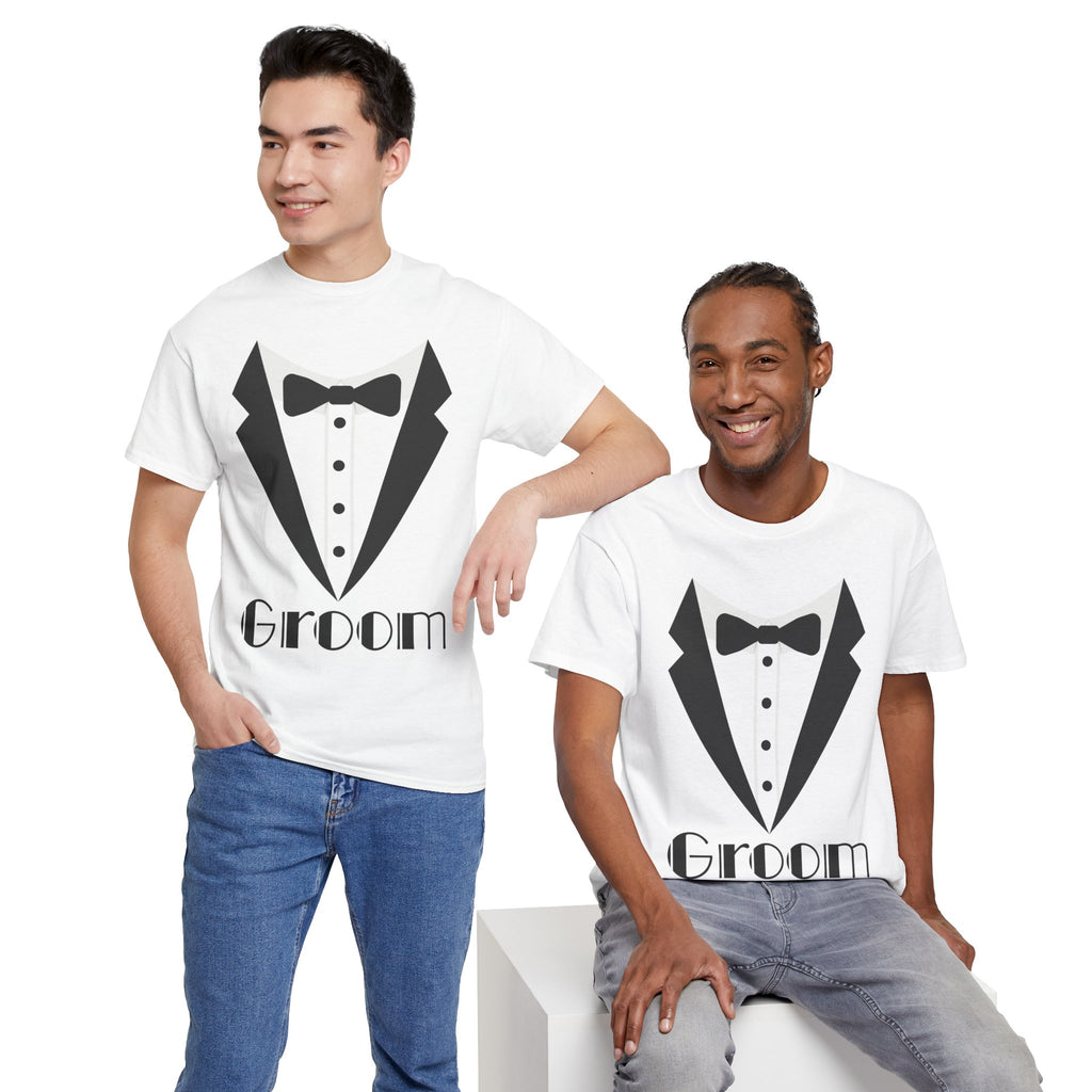 Groom T-Shirt, Unisex Heavy Cotton Tee for Weddings, Bachelor Parties, Groomsmen Gifts, Casual Wear, Bridal Showers