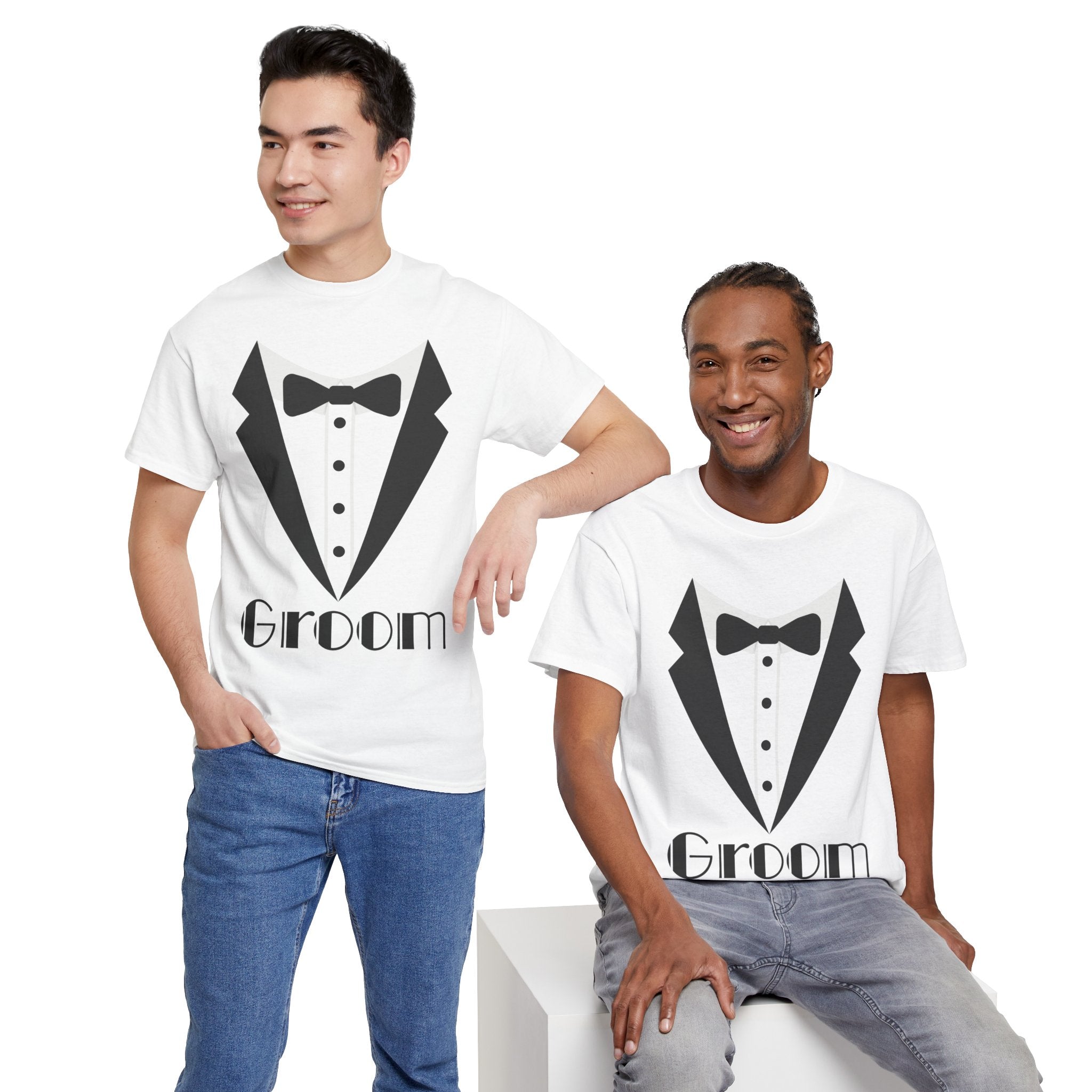 Groom T-Shirt, Unisex Heavy Cotton Tee for Weddings, Bachelor Parties, Groomsmen Gifts, Casual Wear, Bridal Showers