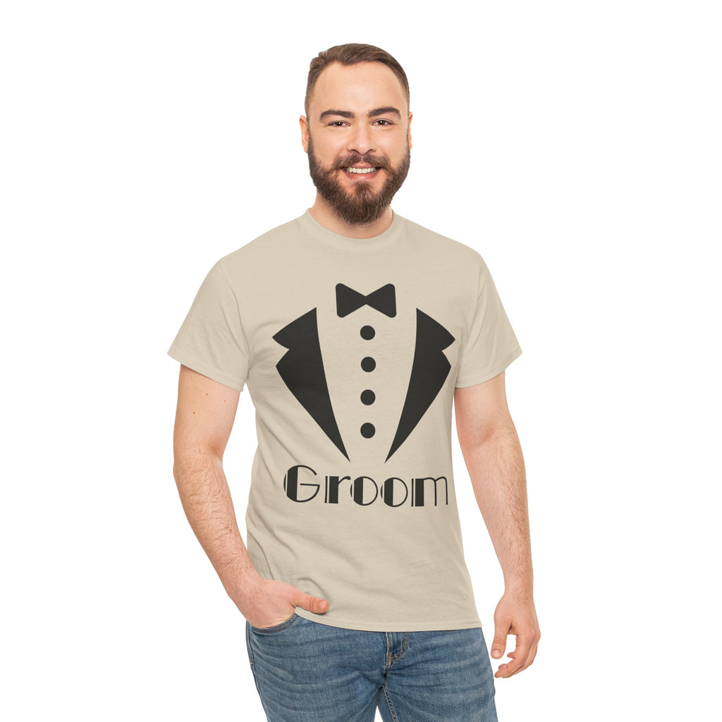 Groom T-Shirt - Unisex Heavy Cotton Tee for Weddings, Bachelor Parties, Groomsmen Gifts, Engagements, Bridal Showers