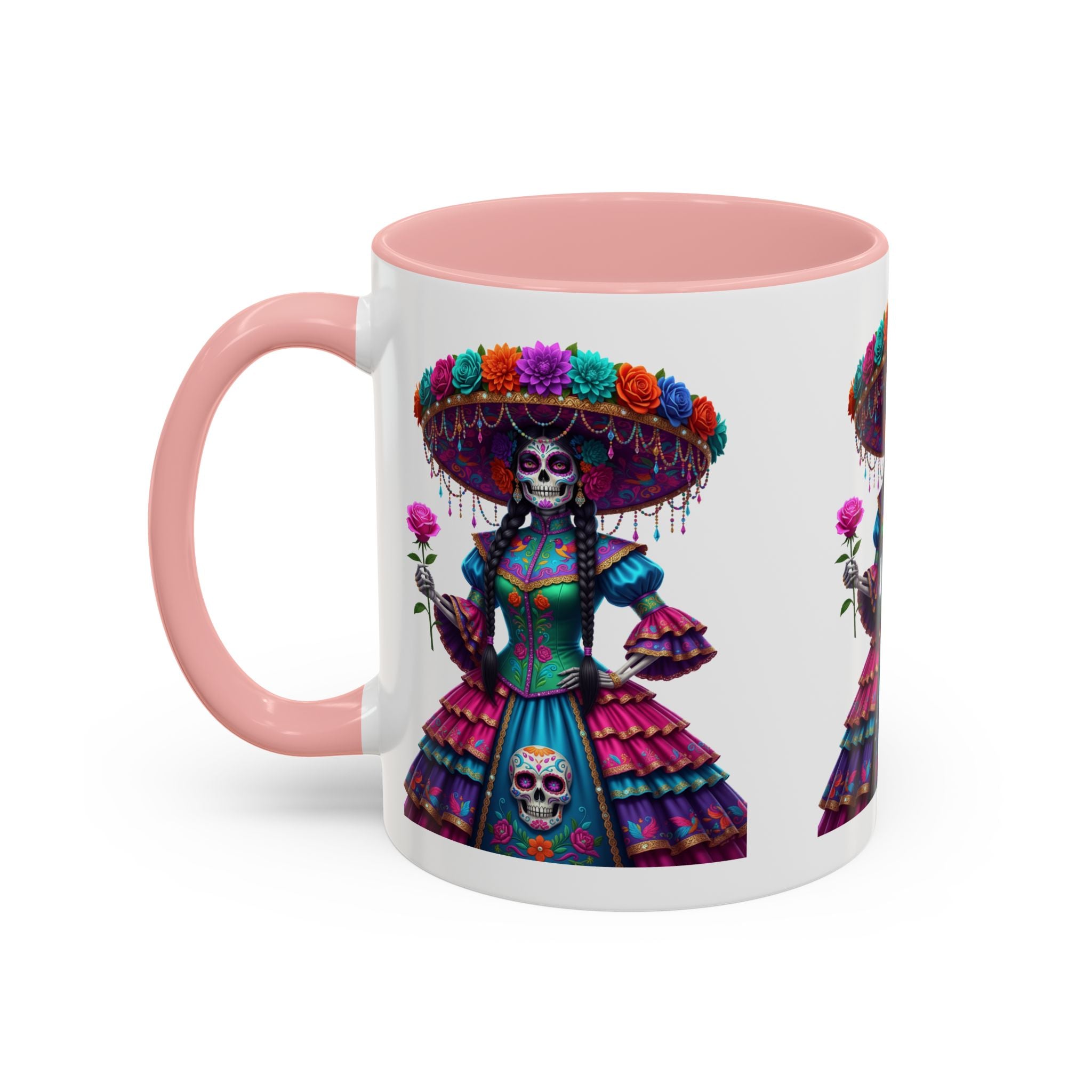 La Catrina Elegante – Día de los Muertos Inspired Artwork, Caffeine Lover Gift, Halloween Decor, Artful Drinkware
