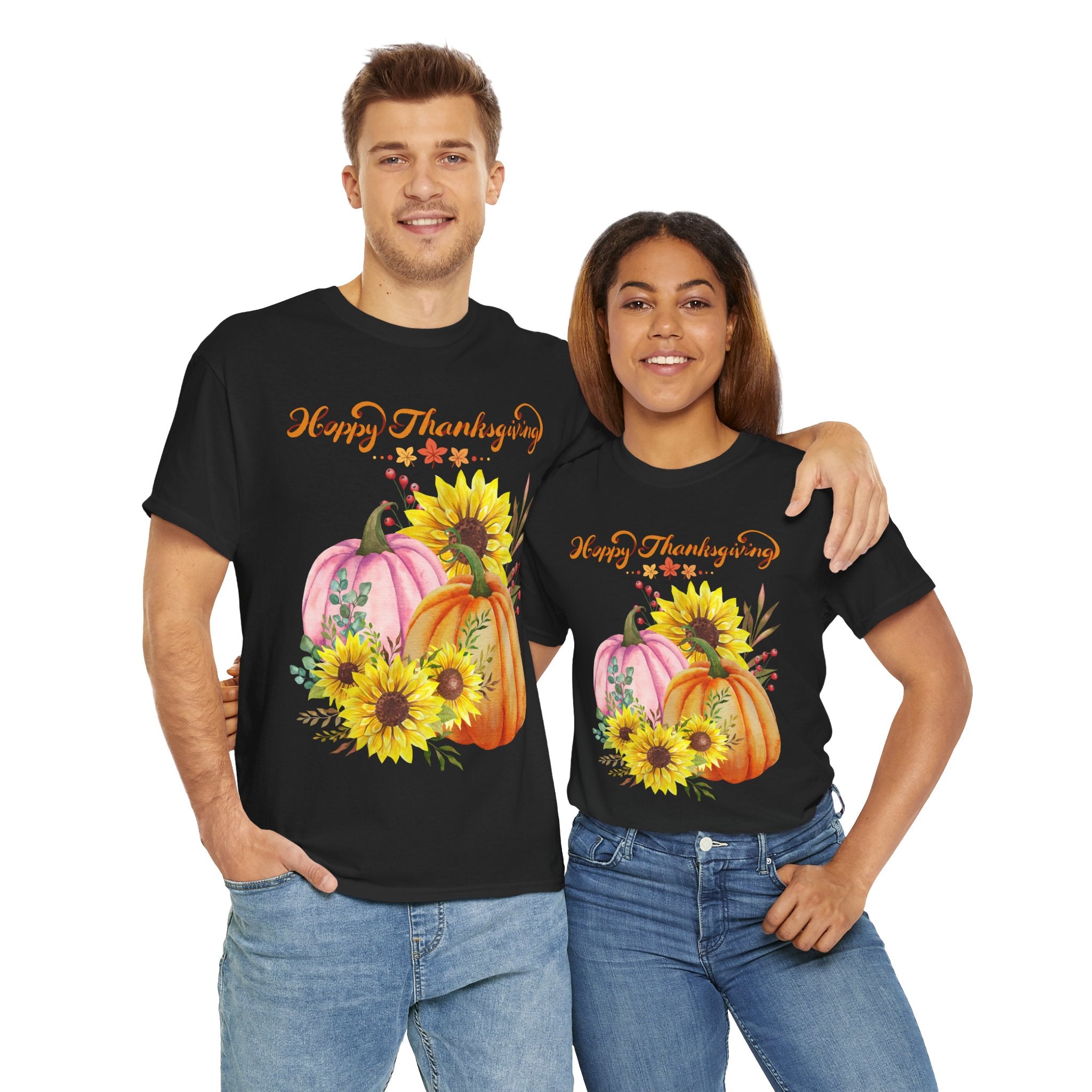 Thanksgiving T-shirts, Pumpkin Tee, Autumn Shirt, Unisex Fall Apparel, Holiday Gift, Cozy Outfit, Harvest Festival Clothing