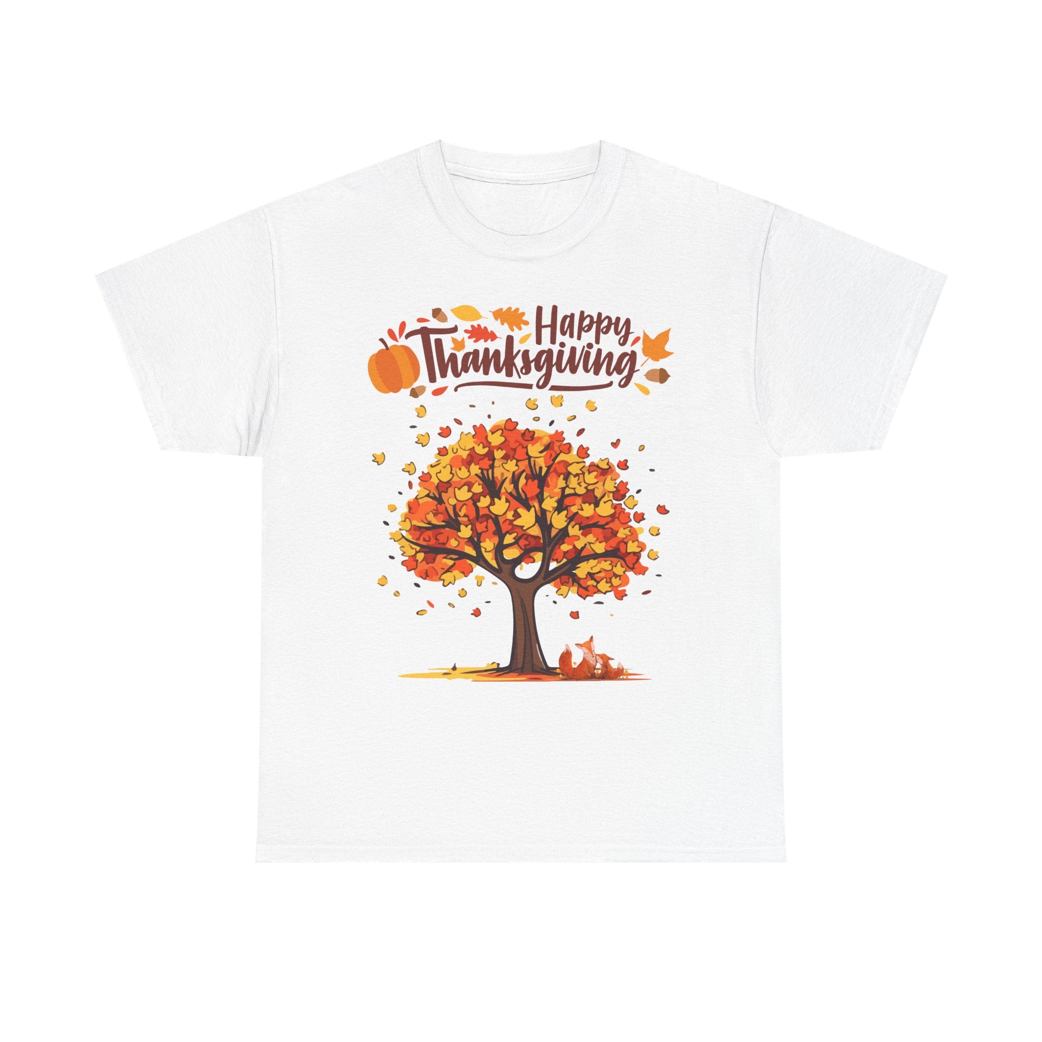 Thanksgiving Tree Tee, Autumn Shirt, Fall Apparel, Family Gathering Top, Seasonal Wear, Thanksgiving Gift