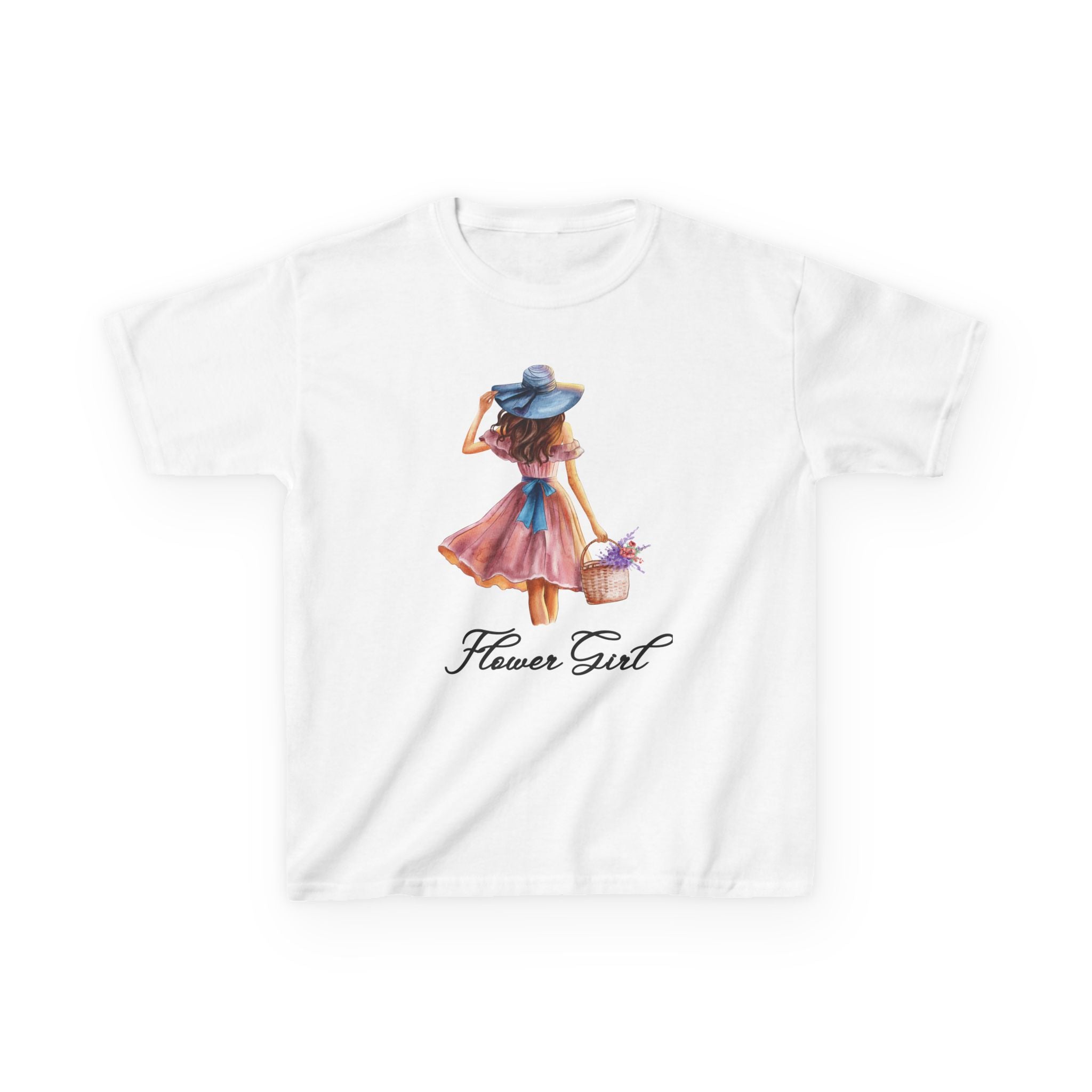 Flower Girl Kids Tee, Cute Kids T-Shirt, Spring Fashion, Outdoor Playwear, Children's Gift, Floral Design