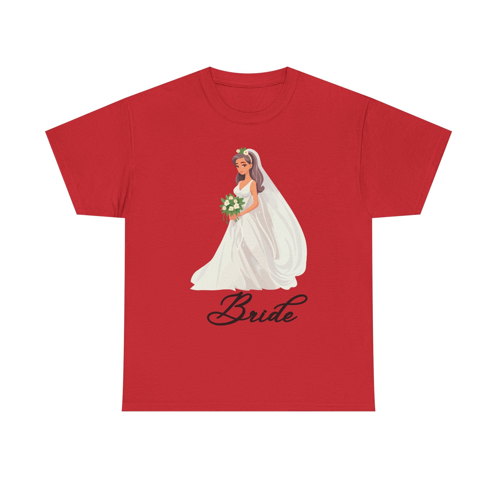Bride Sketch Unisex Heavy Cotton Tee - Perfect for Weddings, Bridal Showers, Bachelorette Parties, Engagements, and Gifts