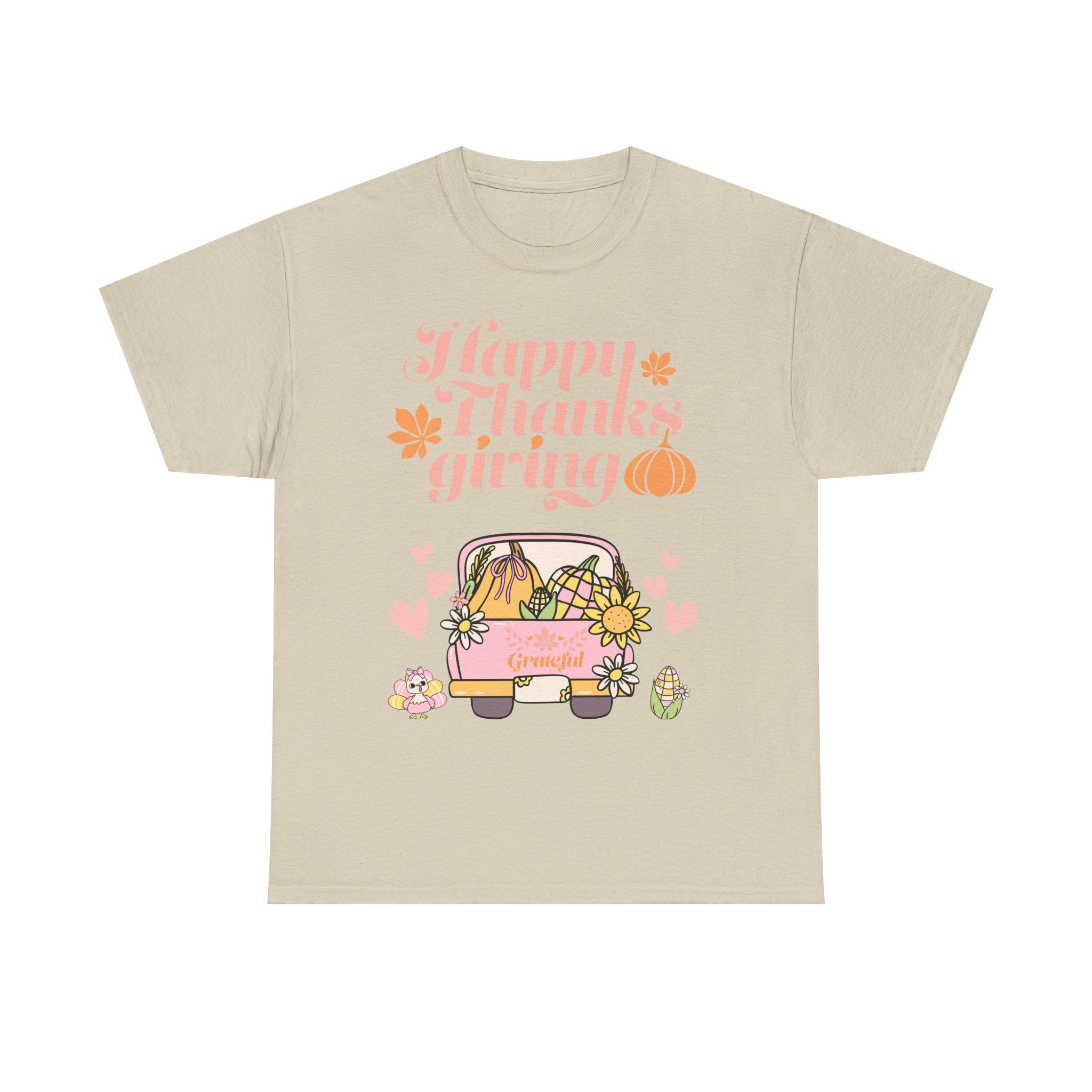 Happy Thanksgiving Unisex Tee | Cozy Autumn Shirt for Family Gatherings, Thanksgiving Celebration, Fall Fashion, Cute Gift Idea