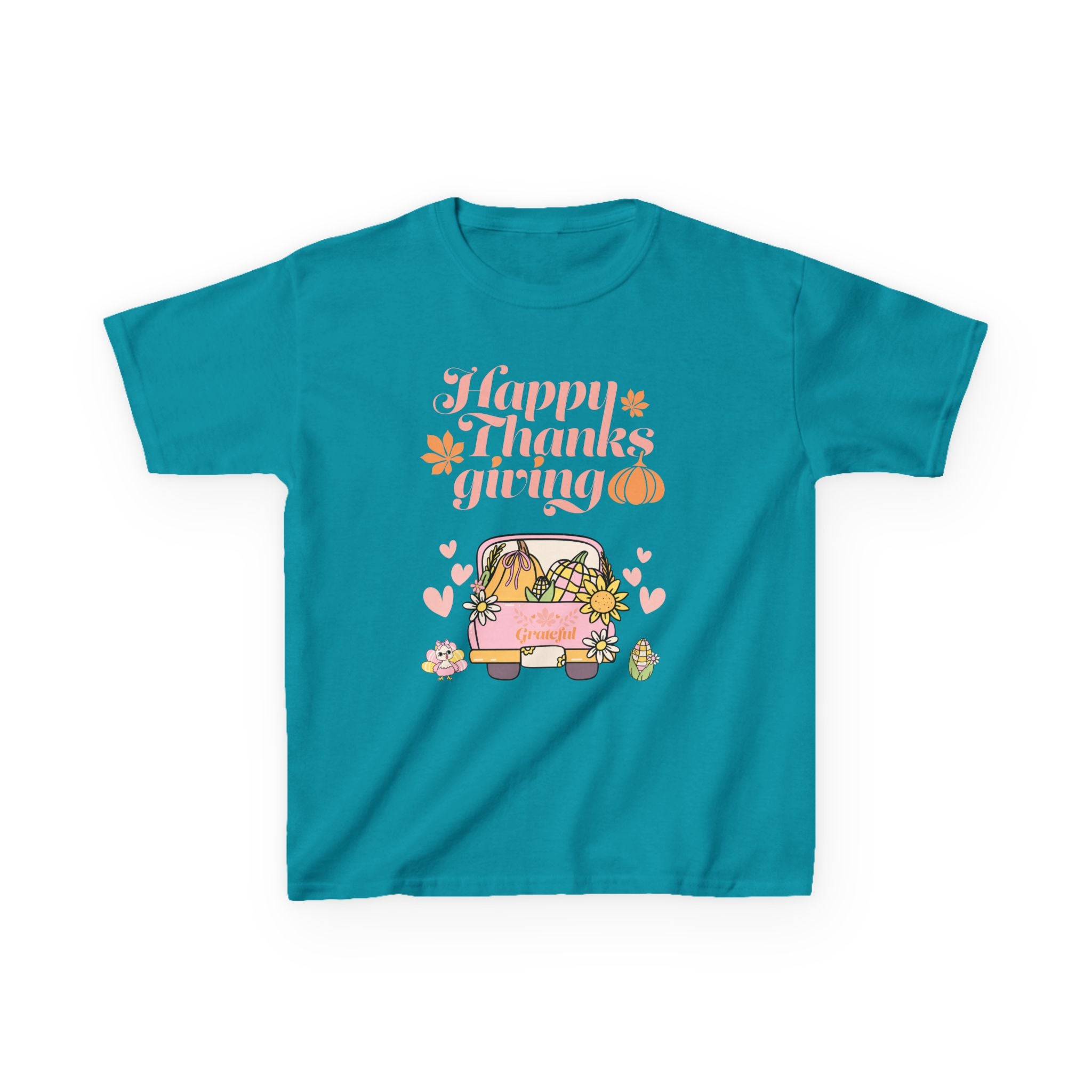 Happy Thanksgiving Kids Tee, Fall T-Shirt, Cute Pumpkin Shirt, Autumn Apparel, Kids Harvest Tee, Seasonal Kids Clothing