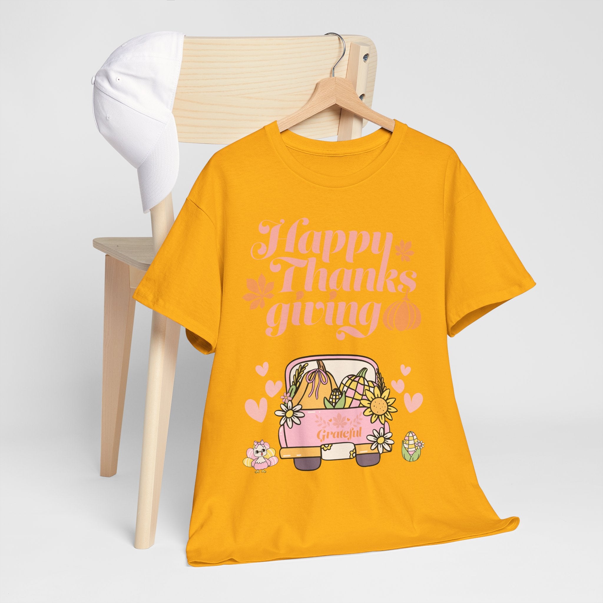 Happy Thanksgiving Unisex Tee | Cozy Autumn Shirt for Family Gatherings, Thanksgiving Celebration, Fall Fashion, Cute Gift Idea
