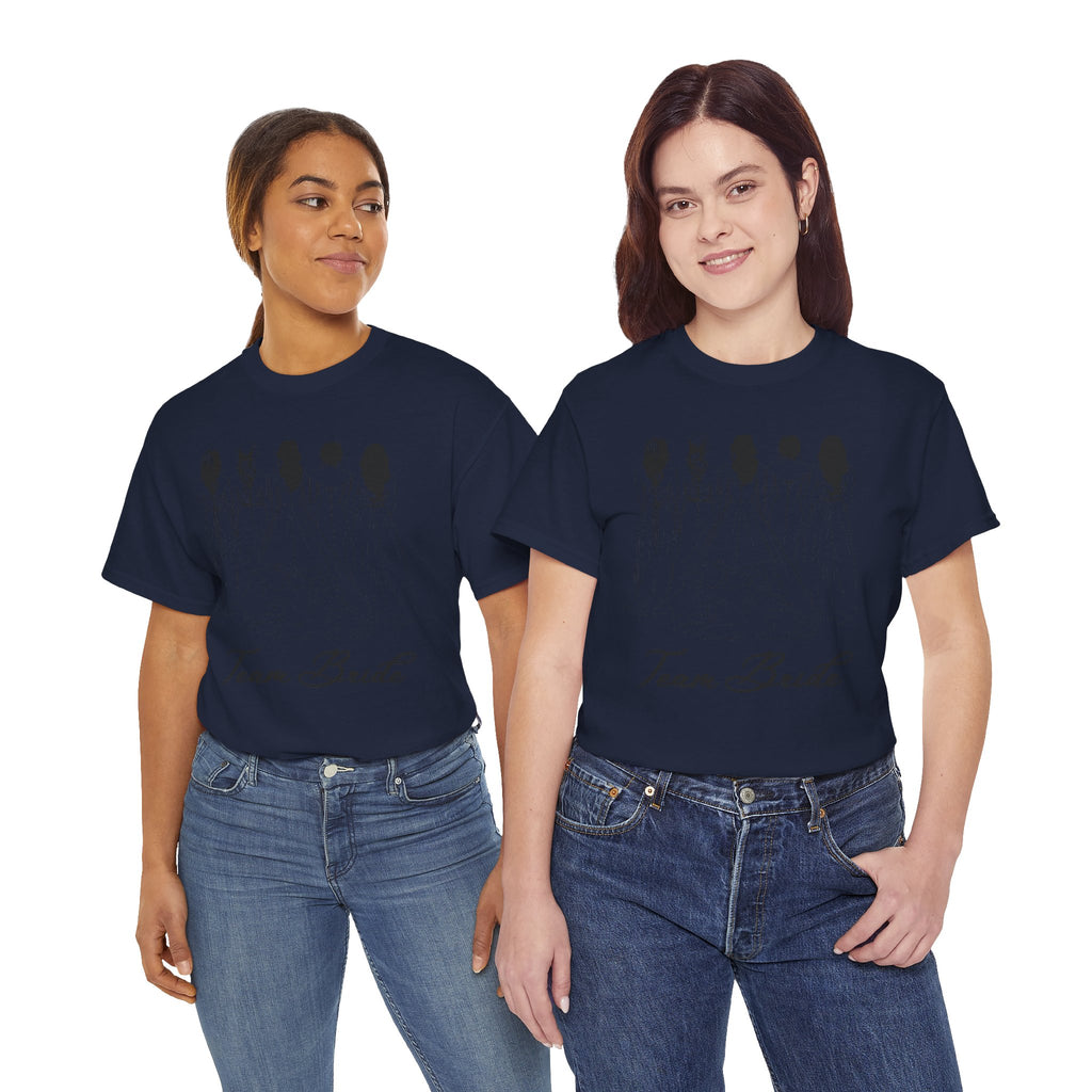 Team Bride Unisex Heavy Cotton Tee - Perfect for Weddings, Bridal Showers, Engagements, Bachelorette Parties, Group Celebrations