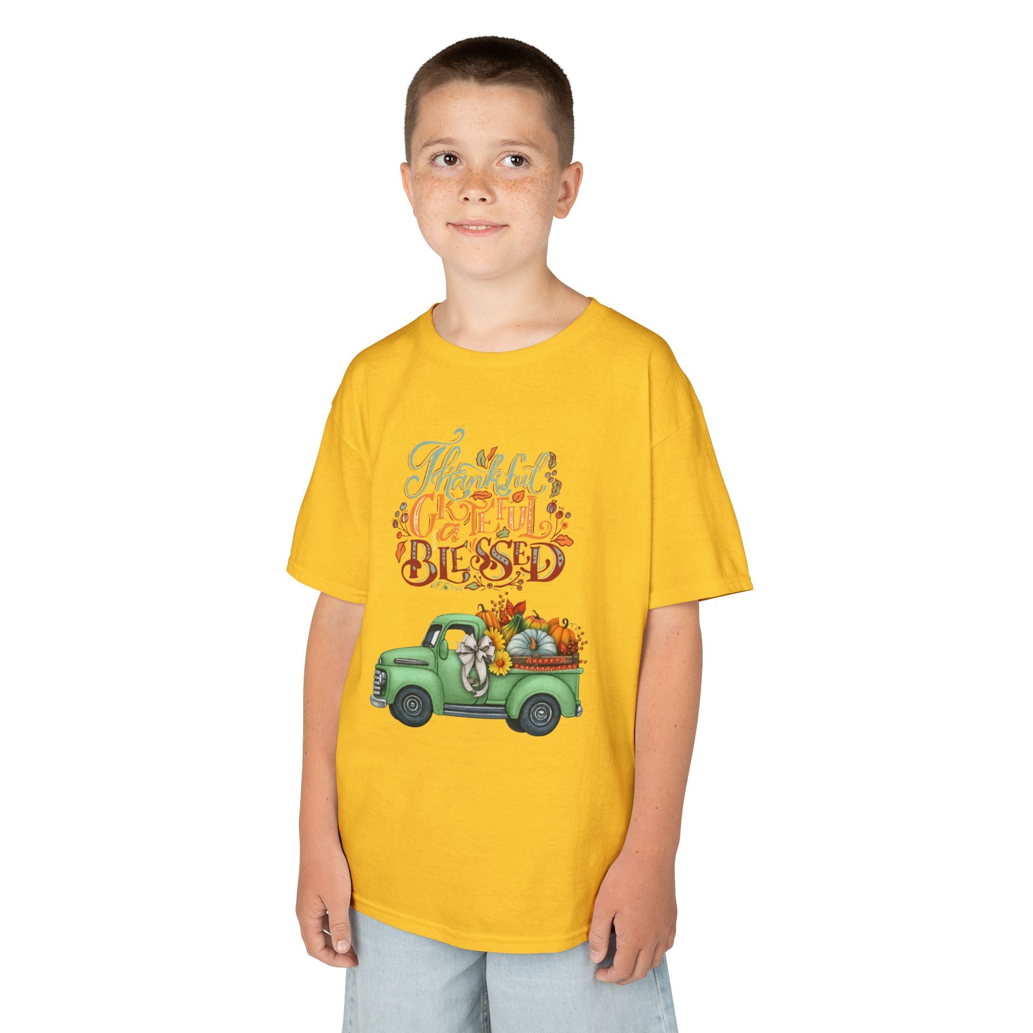 Blessed Fall Kids Tee, Adorable Autumn Shirt, Cute Harvest T-Shirt, Thanksgiving Gift for Kids, Comfy Cotton Youth Apparel