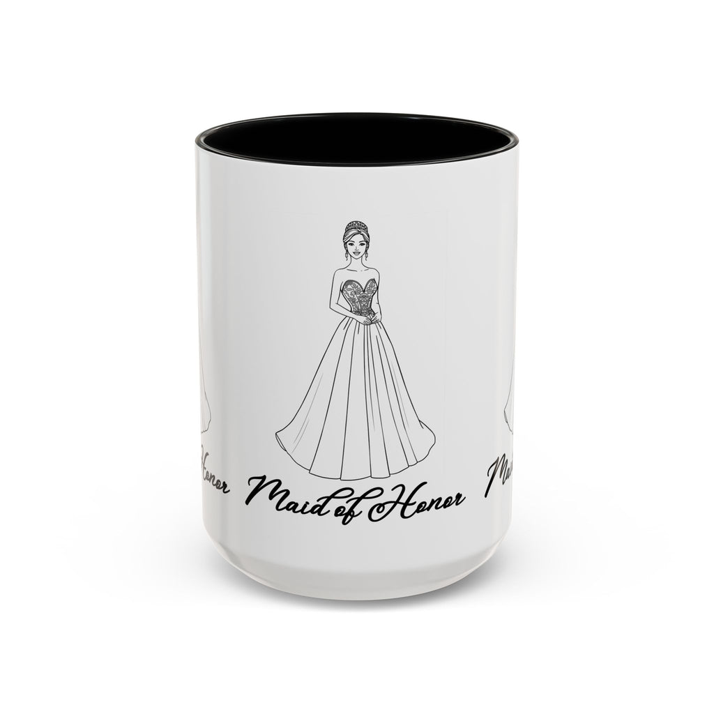 Maid of Honor Coffee Mug, Bridal Party Gift, Wedding Celebration Mug, Customizable Maid of Honor Cup, Cute Coffee Lover Gift