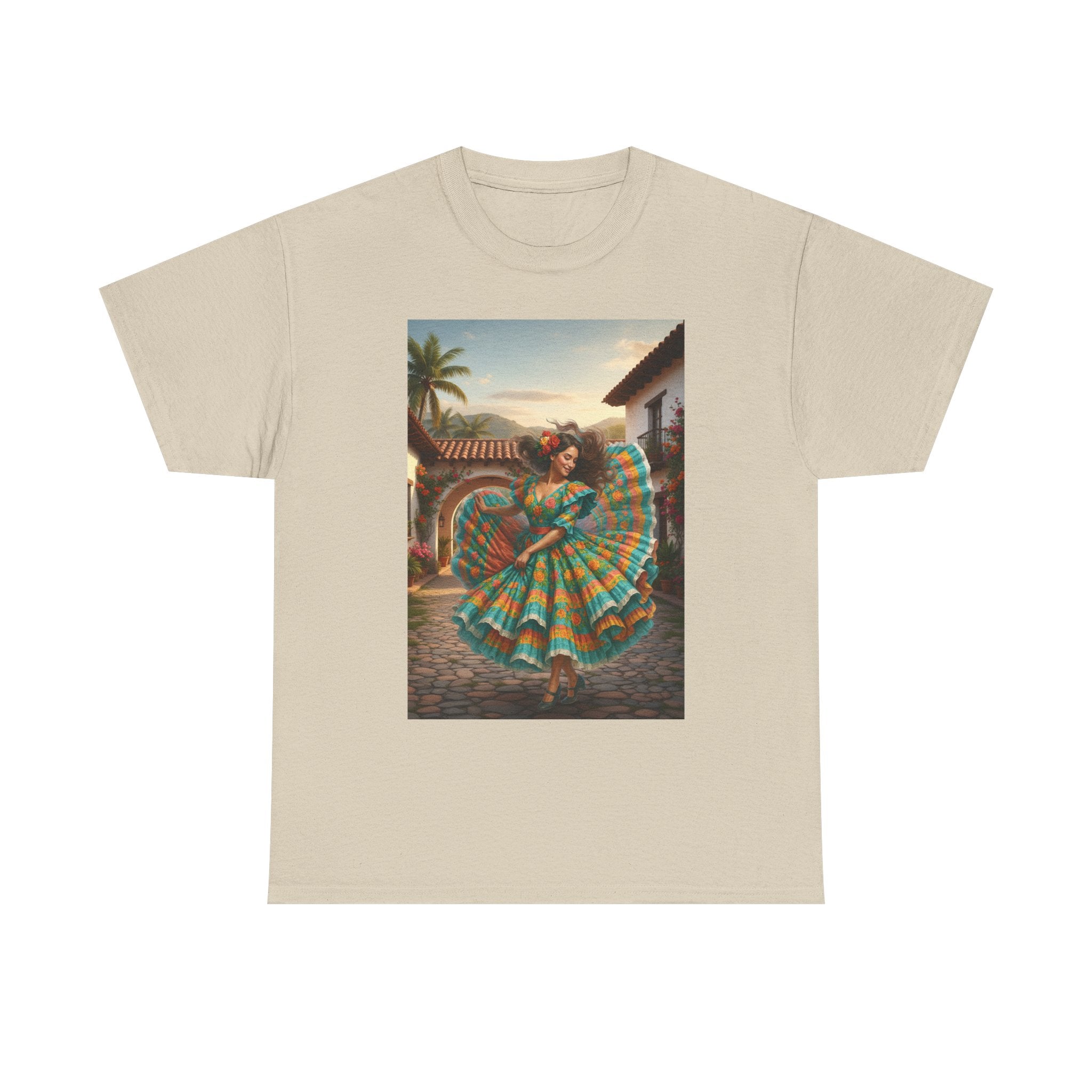 Folklórico Dancer Vibrant Graphic Tee - Perfect for Festivals, Casual Outings, Gifts, Dance Lovers, Unisex Fashion
