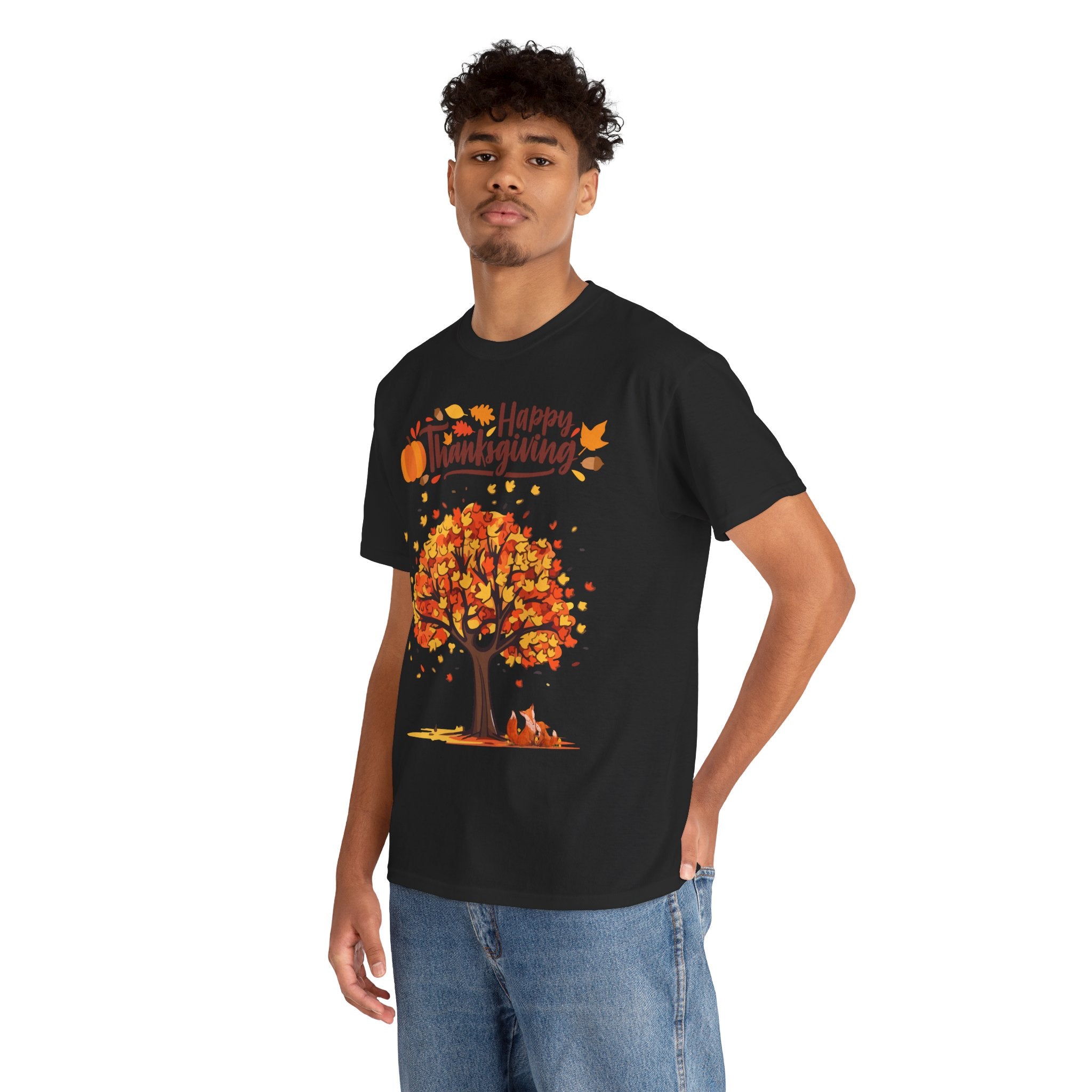 Thanksgiving Tree Tee, Autumn Shirt, Fall Apparel, Family Gathering Top, Seasonal Wear, Thanksgiving Gift